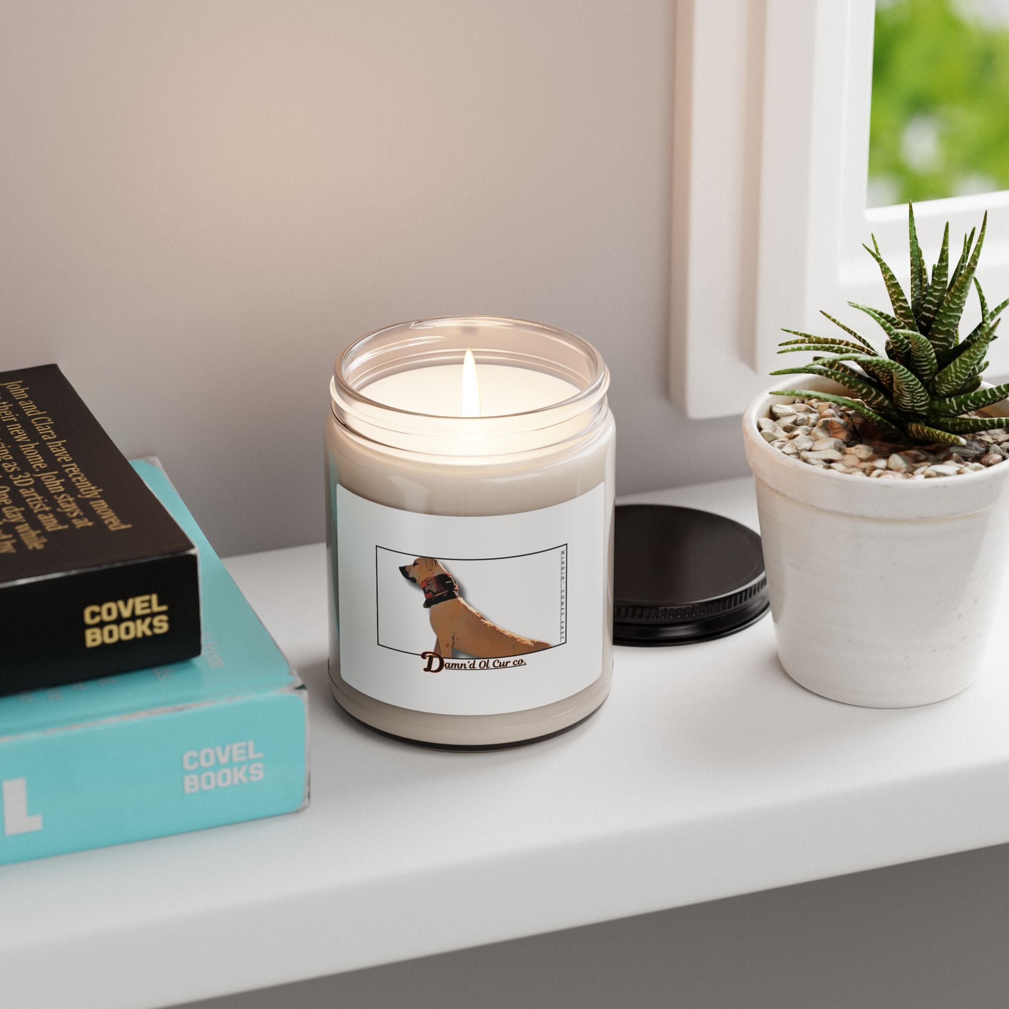 Dog Lover Soy Candle — 'Damn'd Ol' Cur on' 9oz Scented Jar