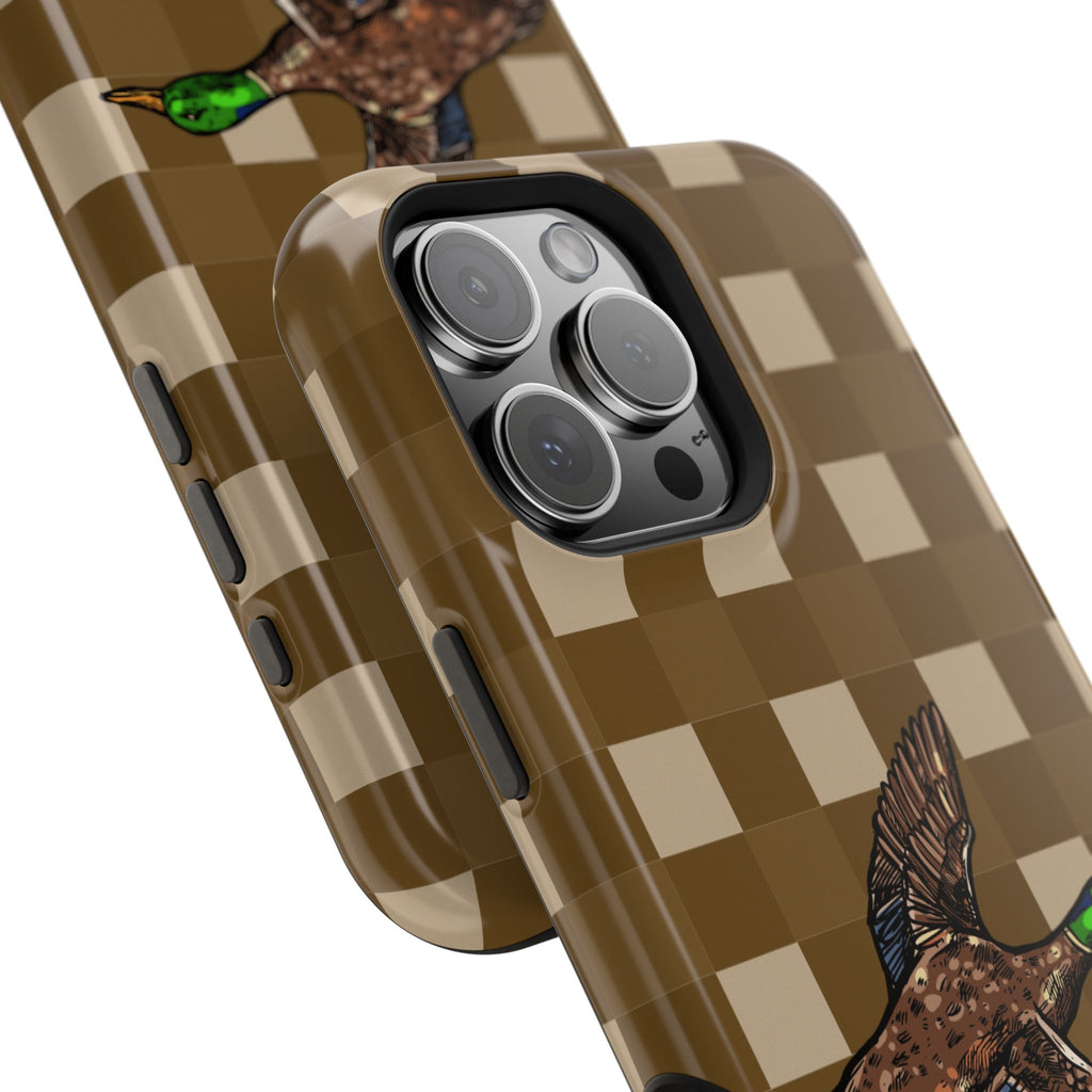 Duck Plaid Magnetic Impact-Resistant Phone Case