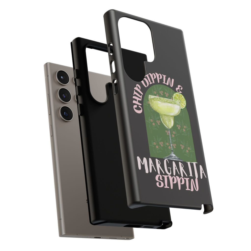Margarita Sippin' Phone Case – 'Chip Dippin & Margarita Sippin' Cocktail Graphic