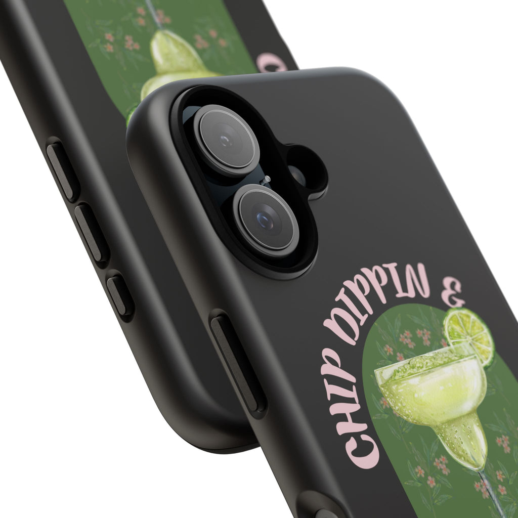 Margarita Sippin' Phone Case – 'Chip Dippin & Margarita Sippin' Cocktail Graphic
