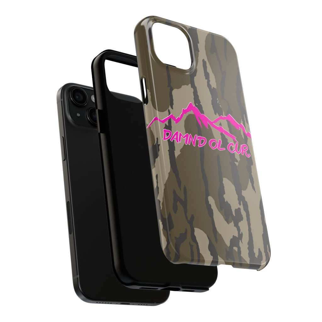 Camo 'Damnd Ol Cur' Tough Phone Case — Pink Mountain Protective Cover