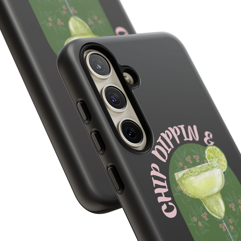 Margarita Sippin' Phone Case – 'Chip Dippin & Margarita Sippin' Cocktail Graphic