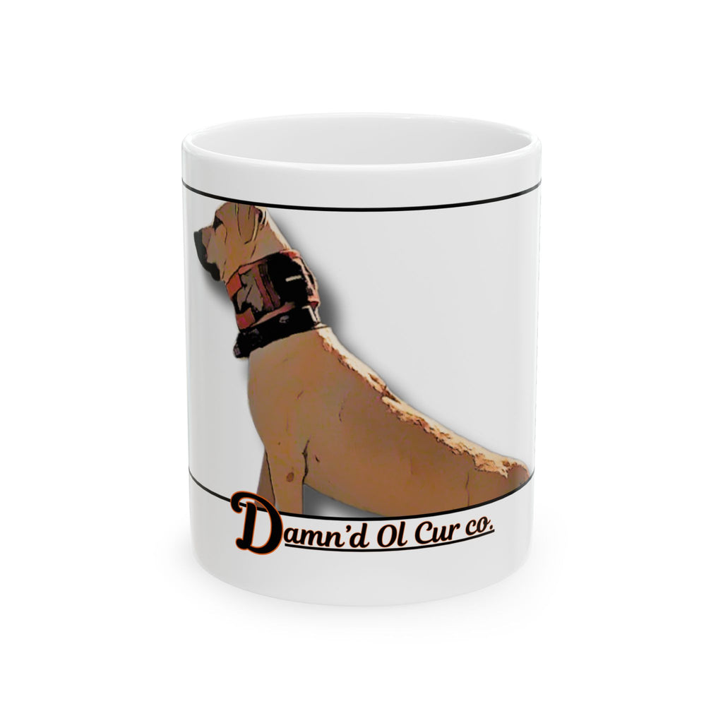 Dog Lover Ceramic Mug – 'Damn'd Ol Cur Co.'  Art Coffee Cup (11oz/15oz)