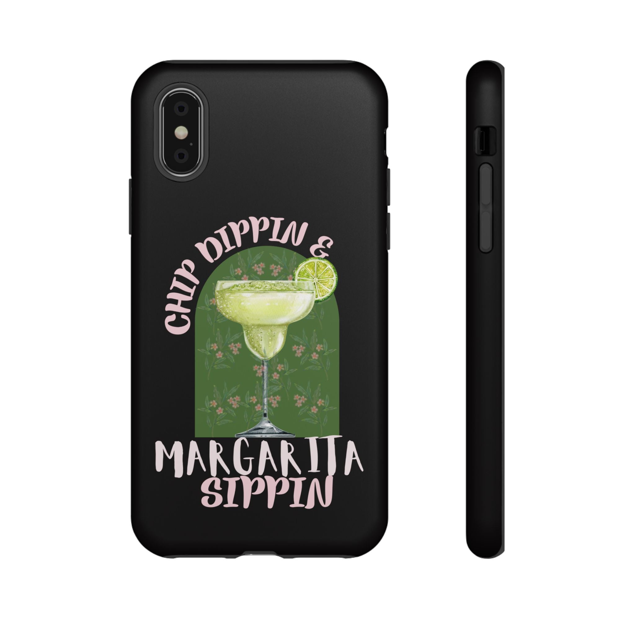 Margarita Sippin' Phone Case – 'Chip Dippin & Margarita Sippin' Cocktail Graphic