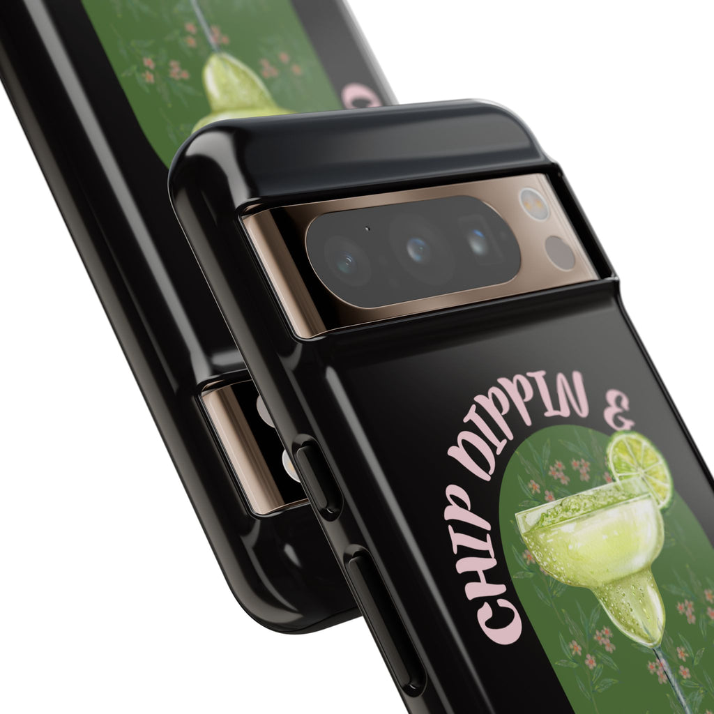 Margarita Sippin' Phone Case – 'Chip Dippin & Margarita Sippin' Cocktail Graphic