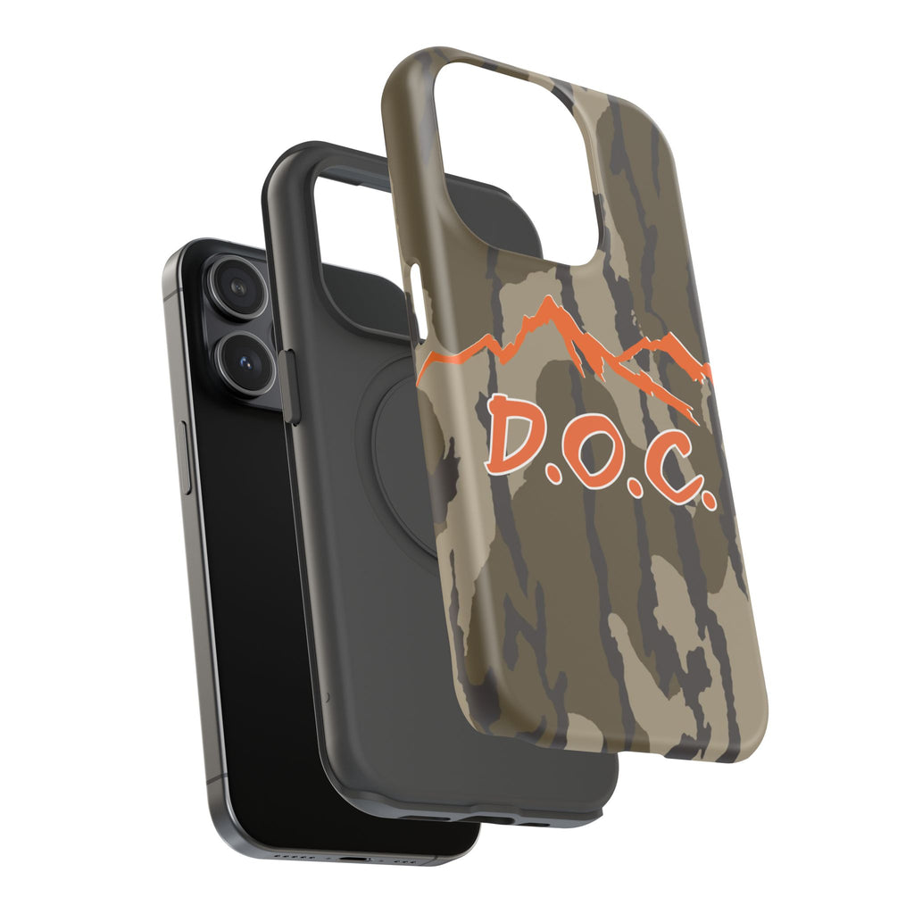 Camouflage Impact-Resistant Phone Case — D.O.C. Mountain Logo
