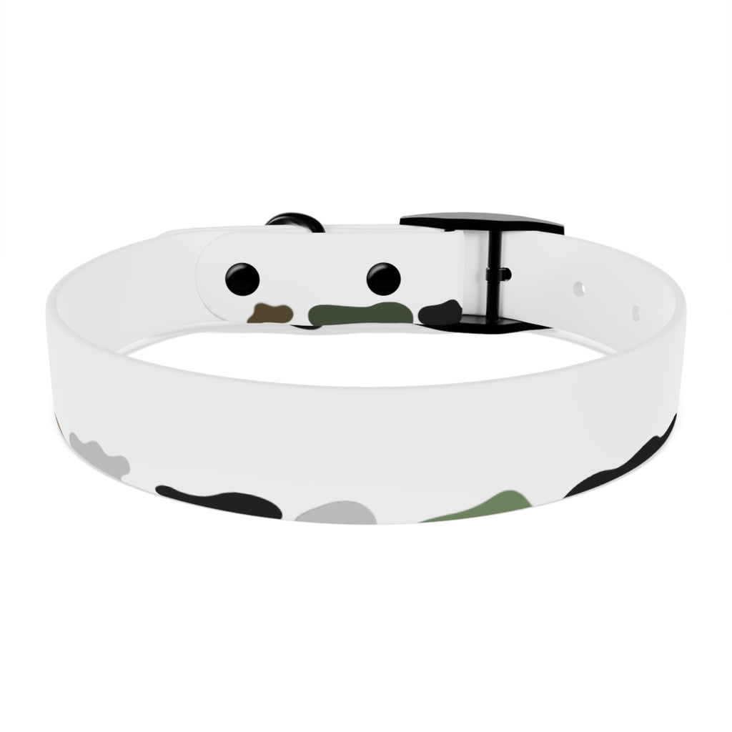 Camo Spots Dog Collar — Durable White Camouflage Pattern for Everyday Wear
