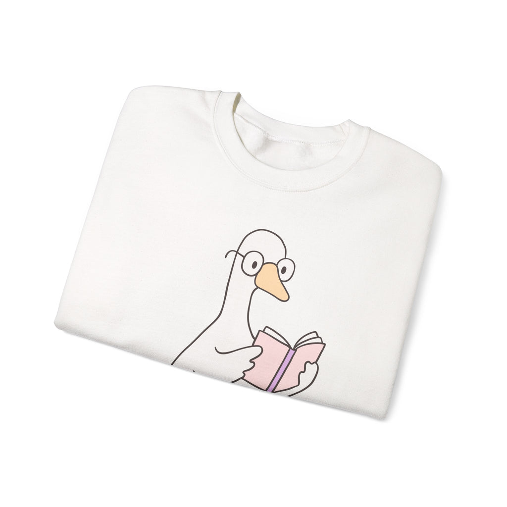 Reading Goose Crewneck Sweatshirt — "I'd Rather Be Reading" Cozy Book Lover Sweatshirt