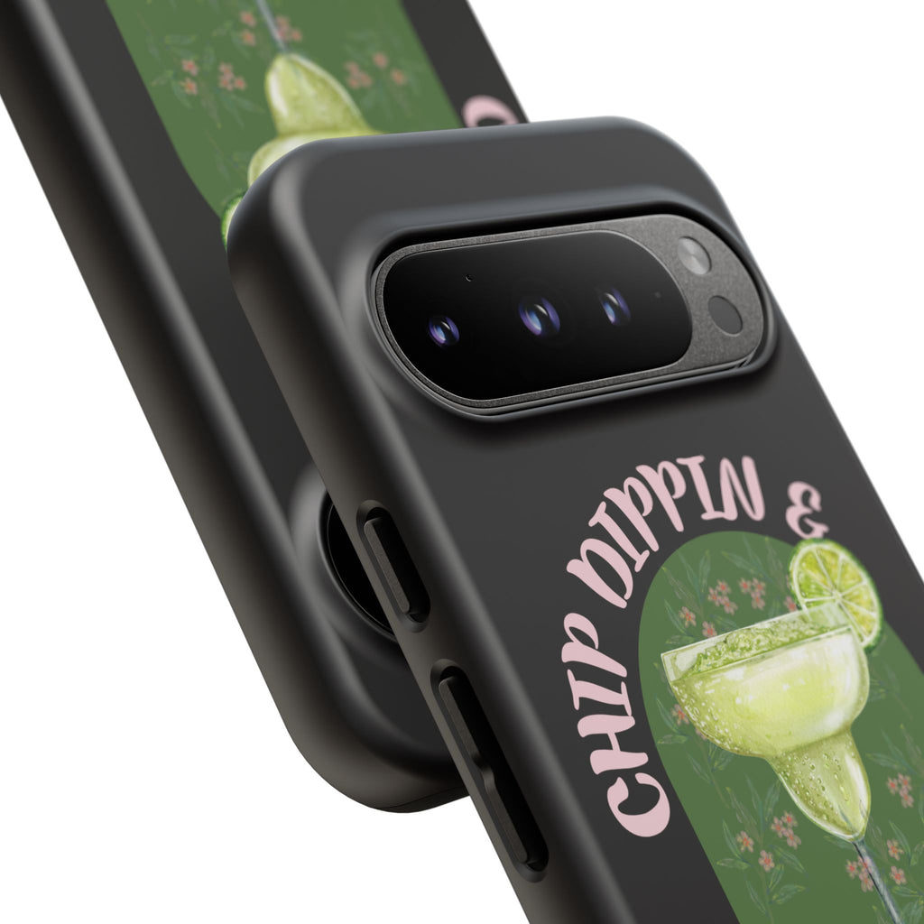 Margarita Sippin' Phone Case – 'Chip Dippin & Margarita Sippin' Cocktail Graphic