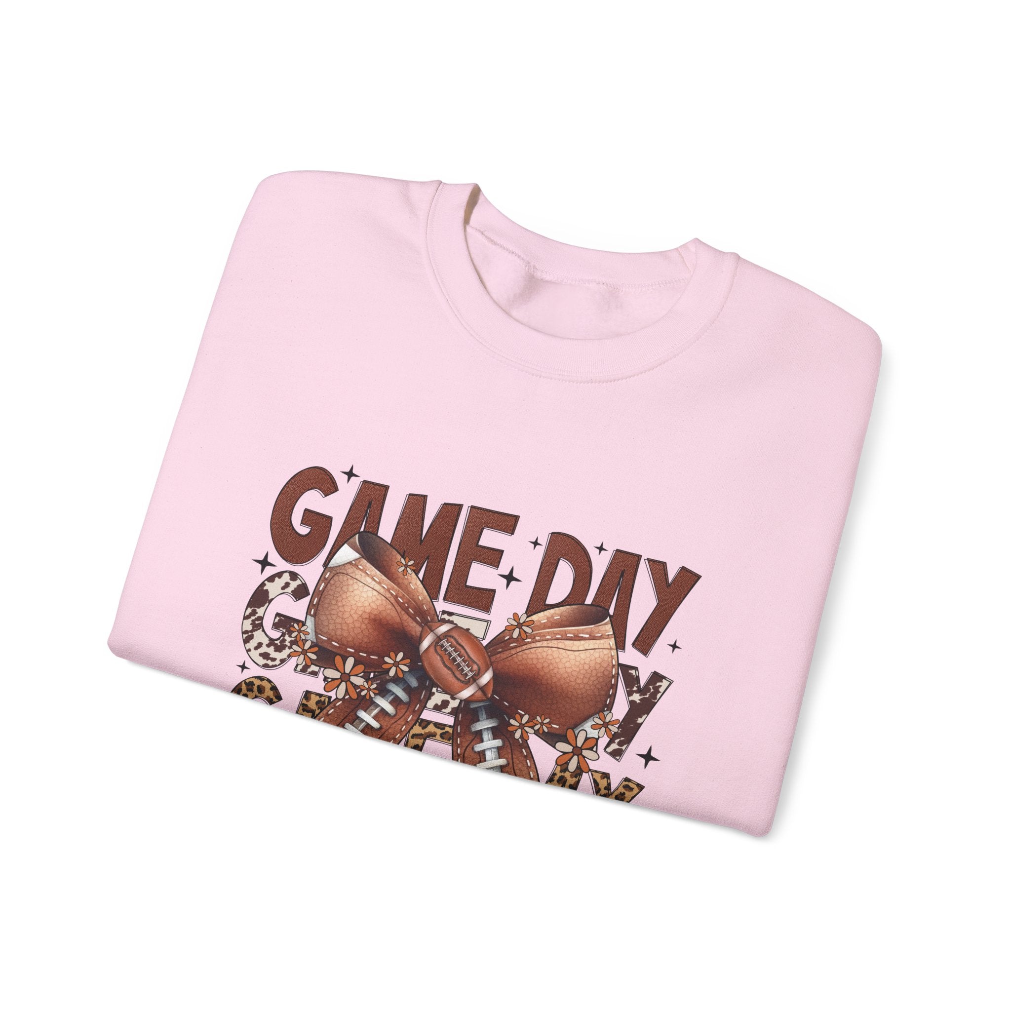 Game Day Football Bow Crewneck Sweatshirt
