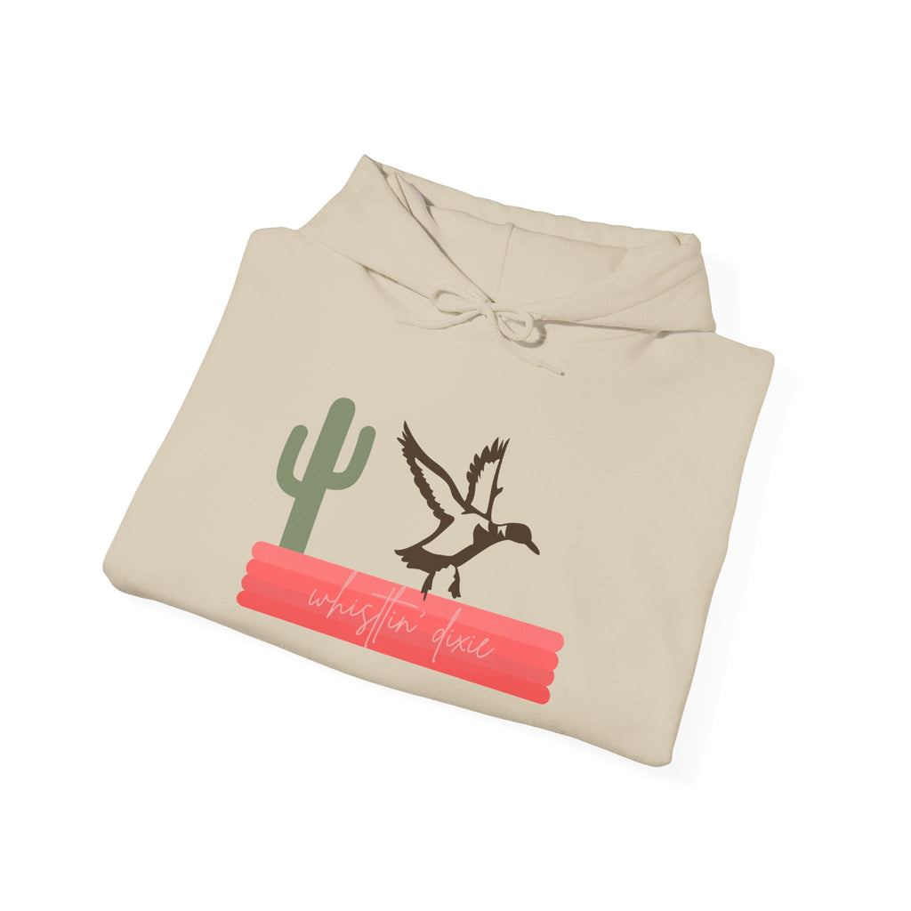 Desert Duck Hoodie — Southwestern Cactus & Duck Graphic Pullover