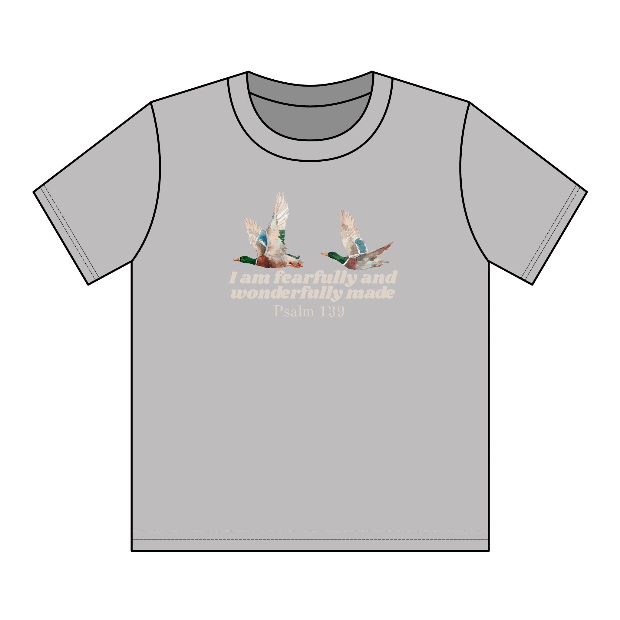 Youth Tee — "I Am Fearfully and Wonderfully Made" Psalm 139 Kids T-Shirt