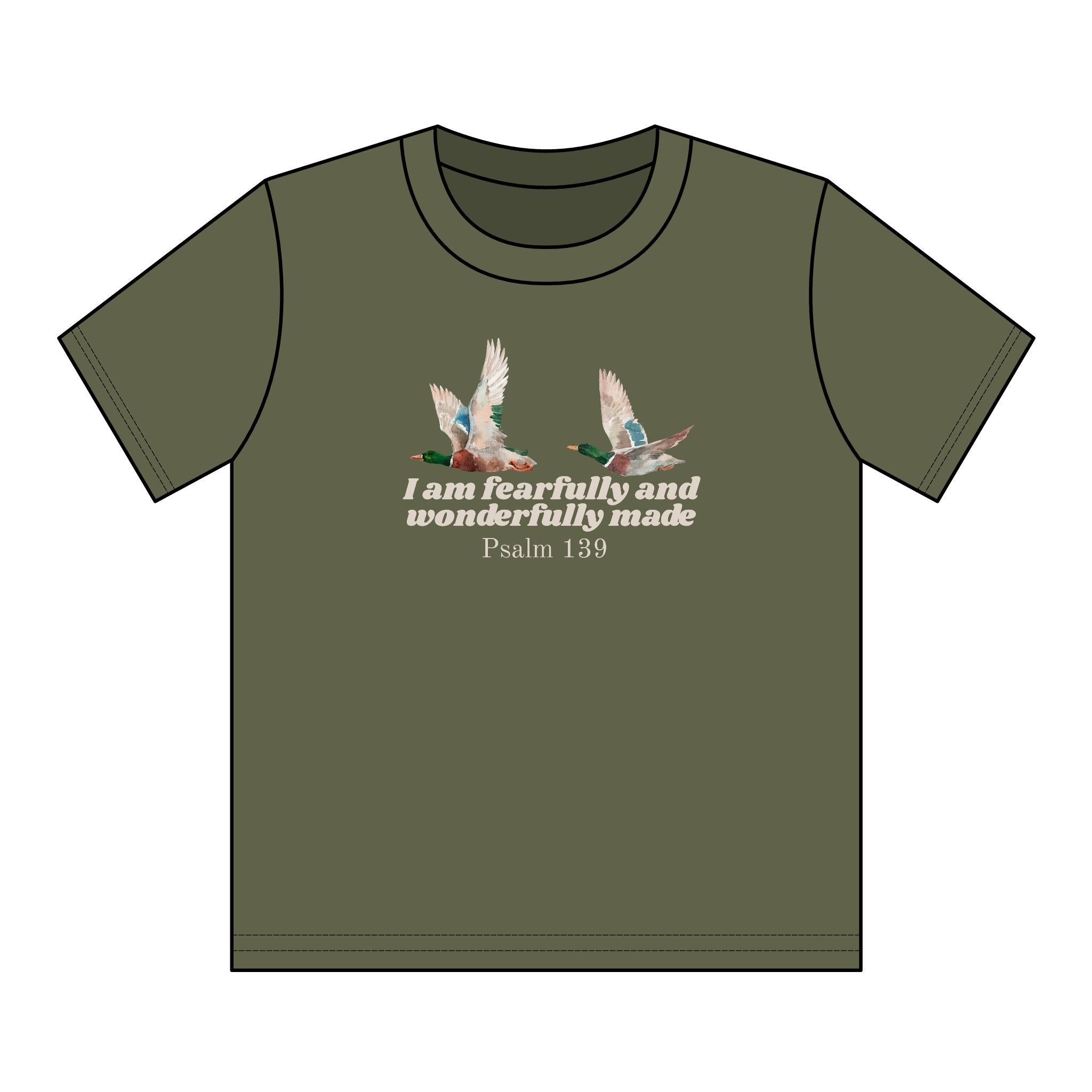 Youth Tee — "I Am Fearfully and Wonderfully Made" Psalm 139 Kids T-Shirt