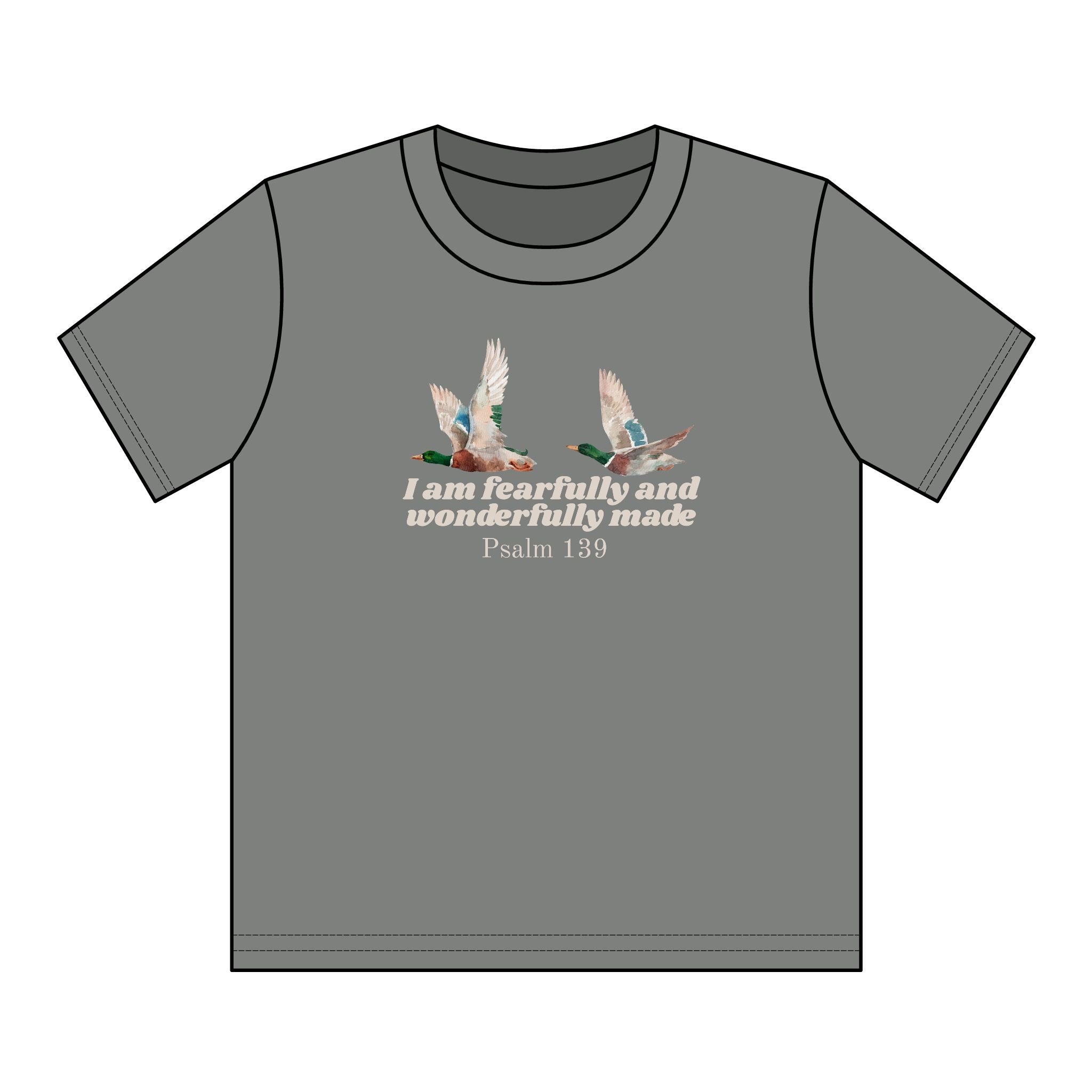 Youth Tee — "I Am Fearfully and Wonderfully Made" Psalm 139 Kids T-Shirt