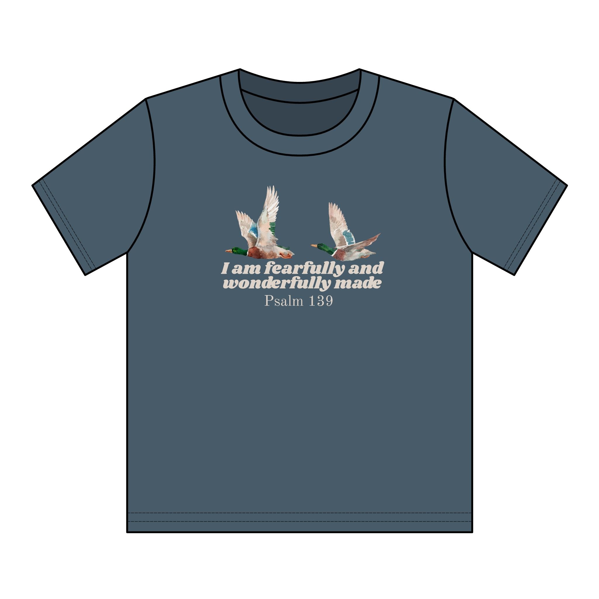 Youth Tee — "I Am Fearfully and Wonderfully Made" Psalm 139 Kids T-Shirt