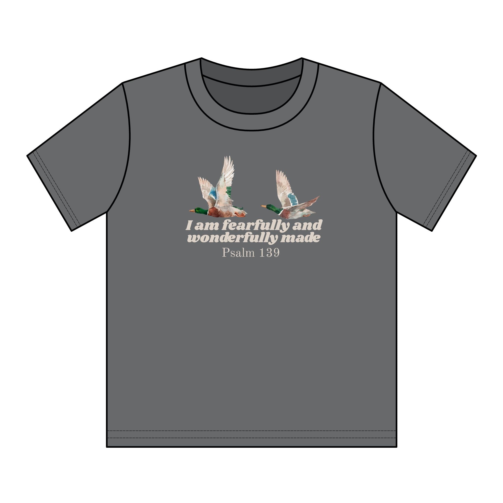 Youth Tee — "I Am Fearfully and Wonderfully Made" Psalm 139 Kids T-Shirt