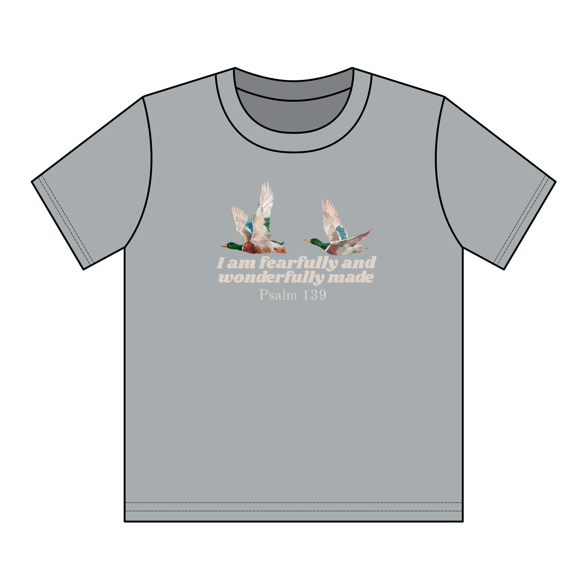 Youth Tee — "I Am Fearfully and Wonderfully Made" Psalm 139 Kids T-Shirt