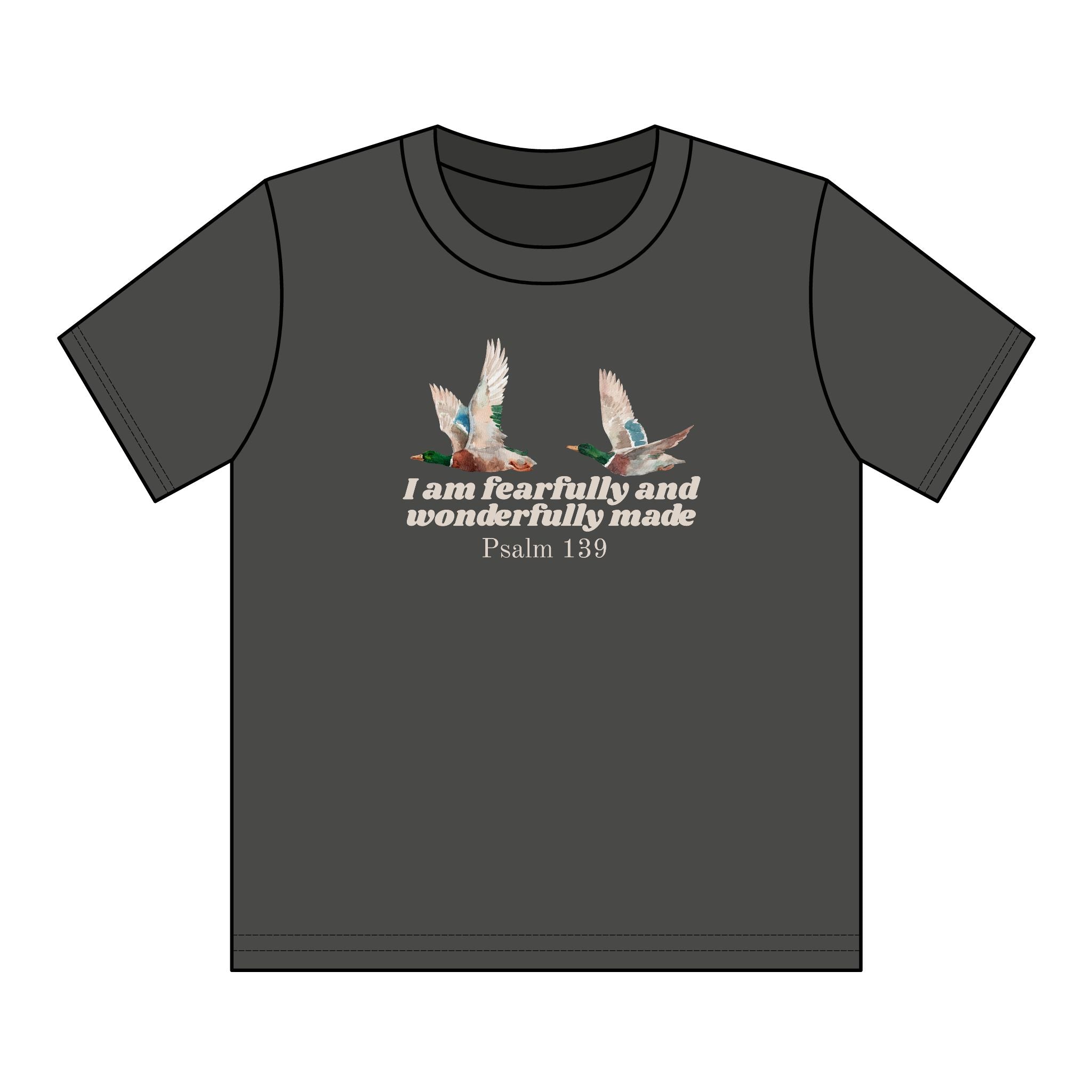 Youth Tee — "I Am Fearfully and Wonderfully Made" Psalm 139 Kids T-Shirt