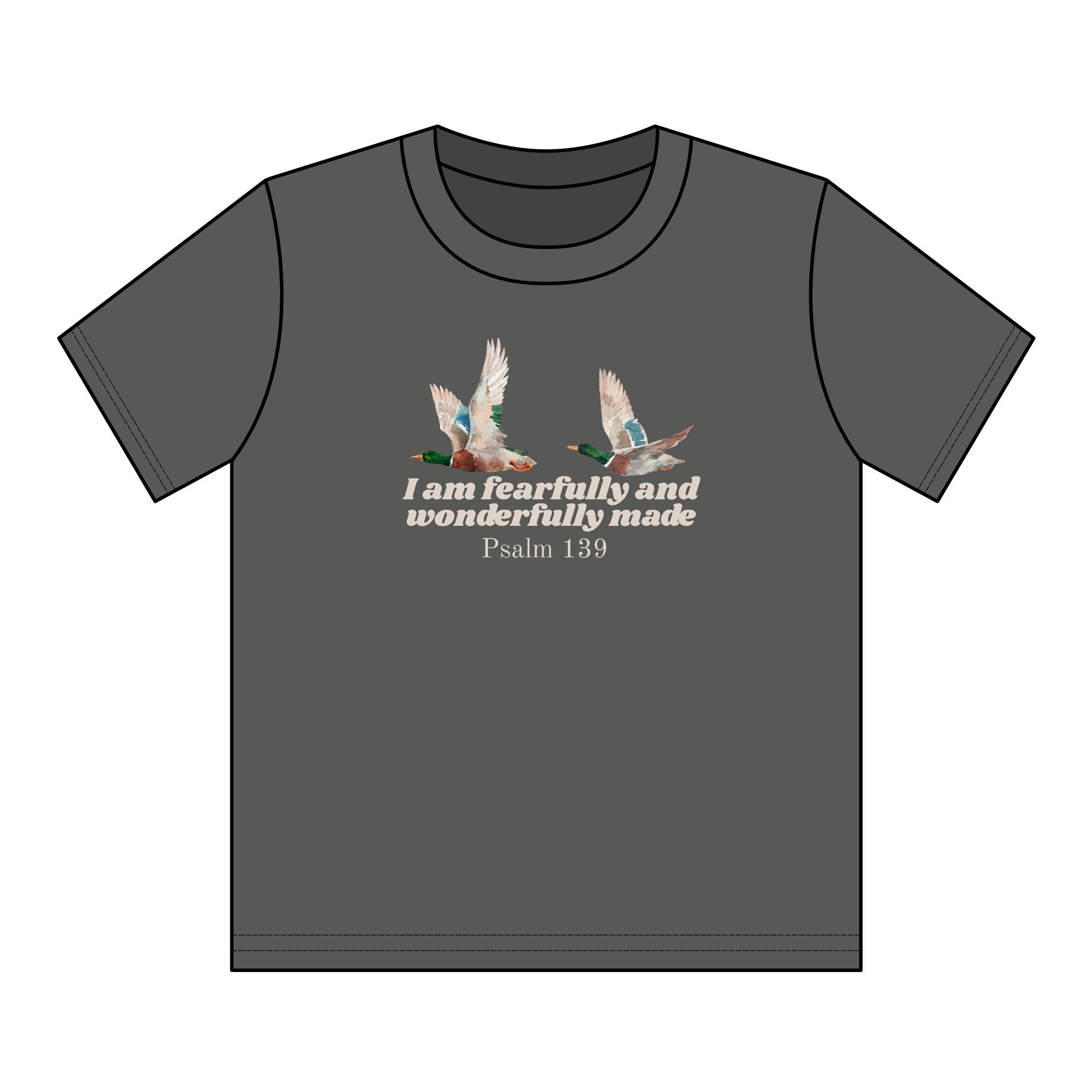 Youth Tee — "I Am Fearfully and Wonderfully Made" Psalm 139 Kids T-Shirt