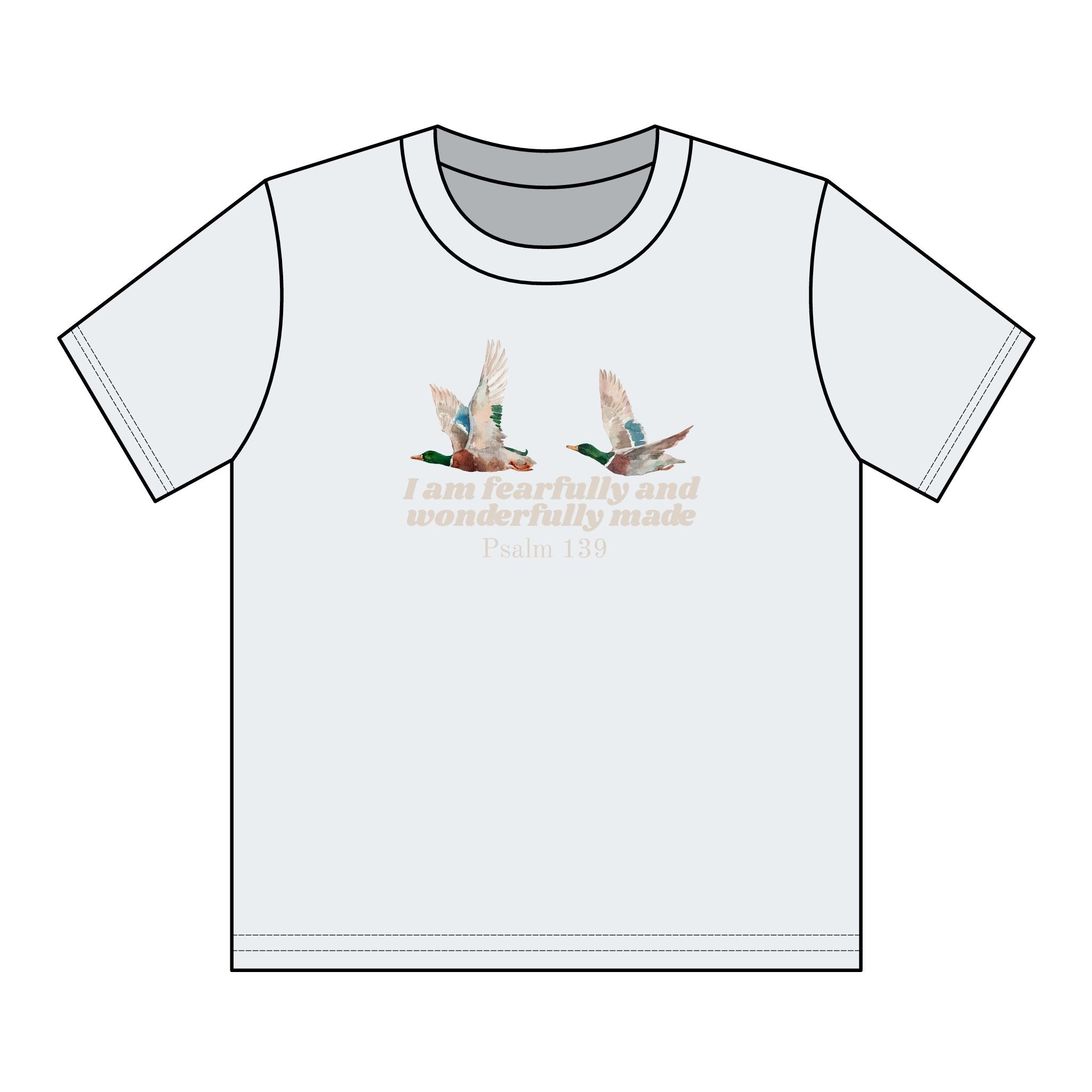 Youth Tee — "I Am Fearfully and Wonderfully Made" Psalm 139 Kids T-Shirt