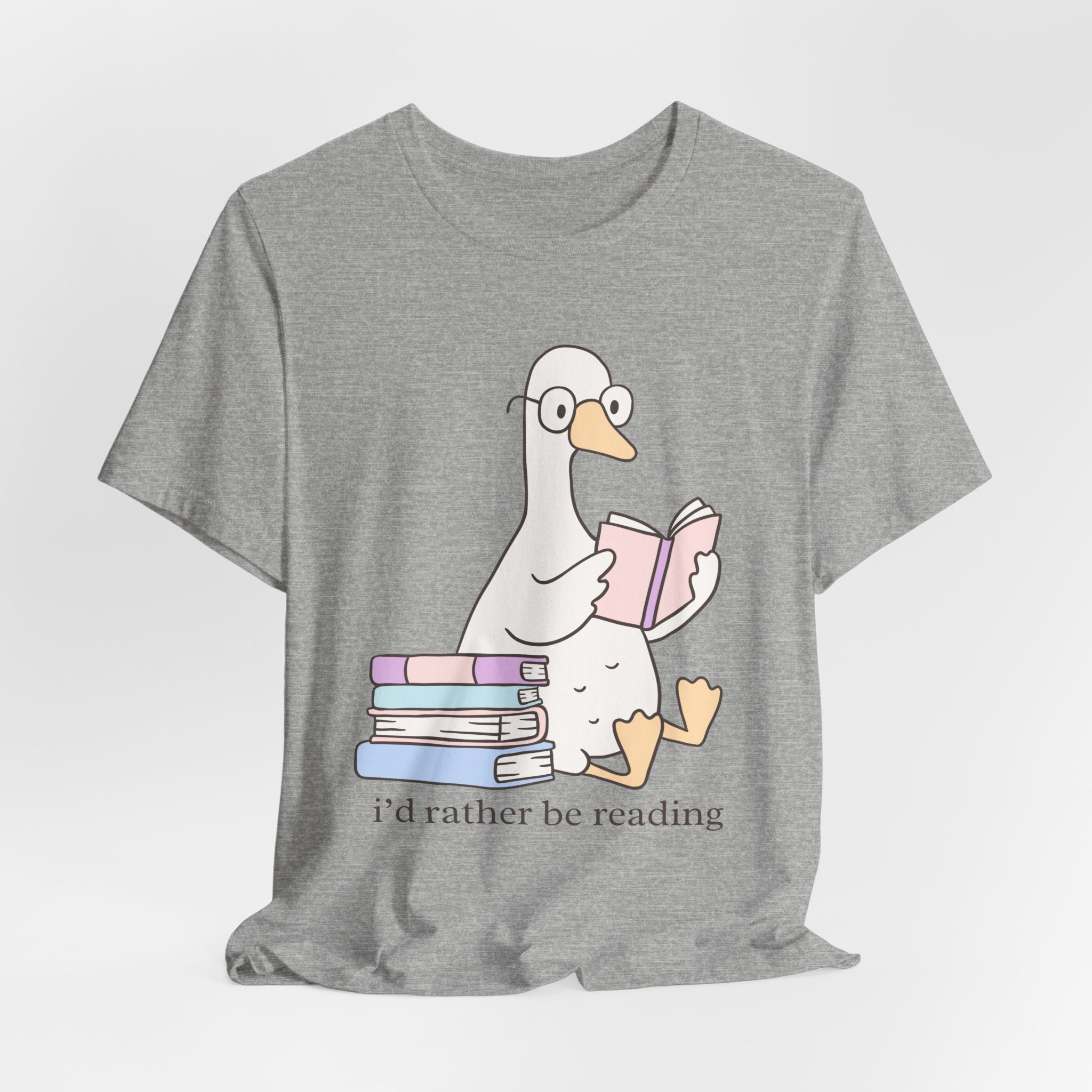 I'd Rather Be Reading Goose T-Shirt — Cute Book Lover Tee