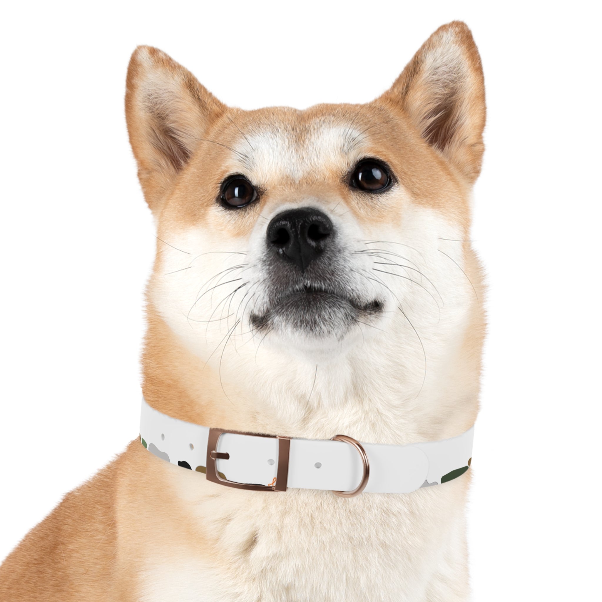 Camo Spots Dog Collar — Durable White Camouflage Pattern for Everyday Wear