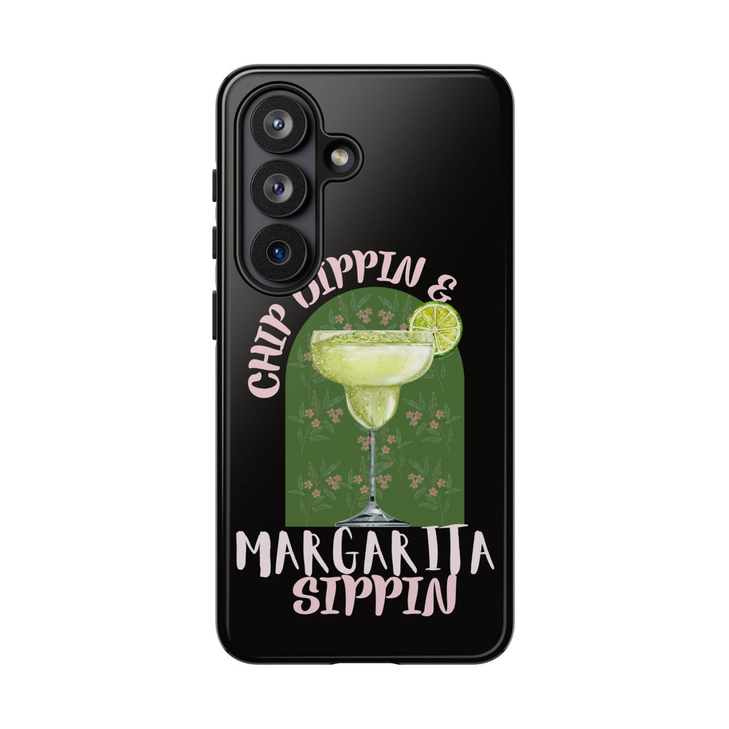 Margarita Sippin' Phone Case – 'Chip Dippin & Margarita Sippin' Cocktail Graphic