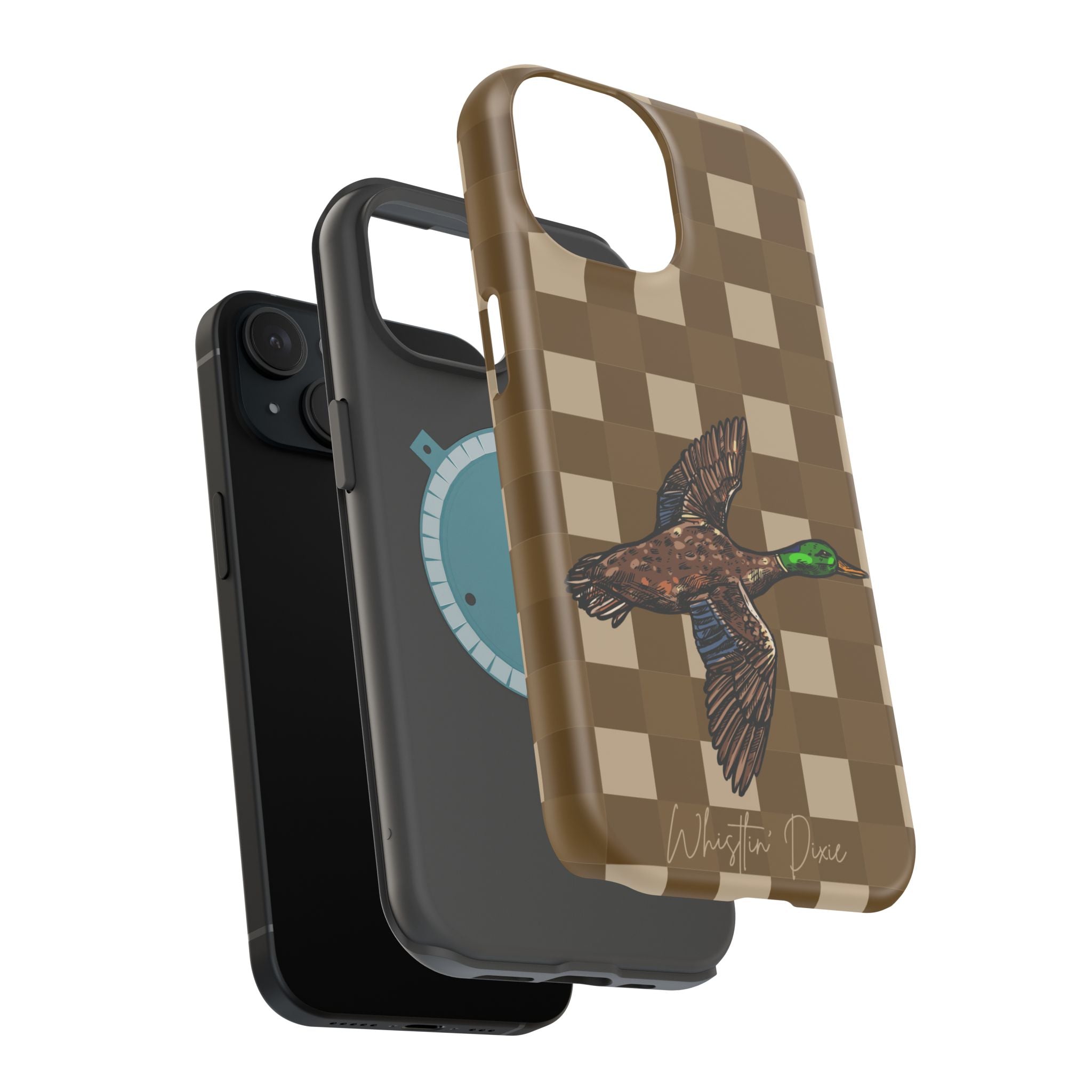 Duck Plaid Magnetic Impact-Resistant Phone Case