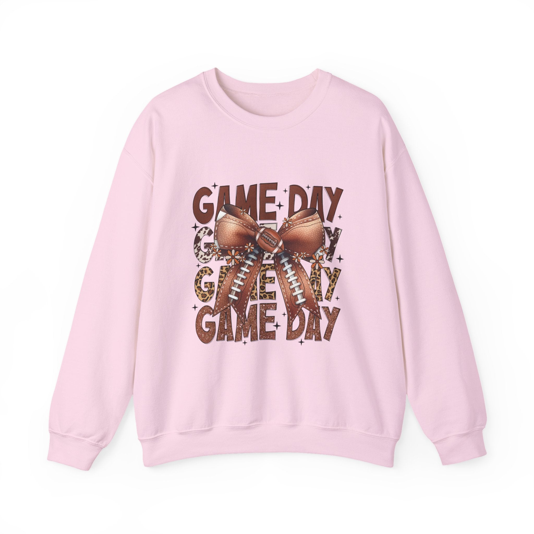 Game Day Football Bow Crewneck Sweatshirt