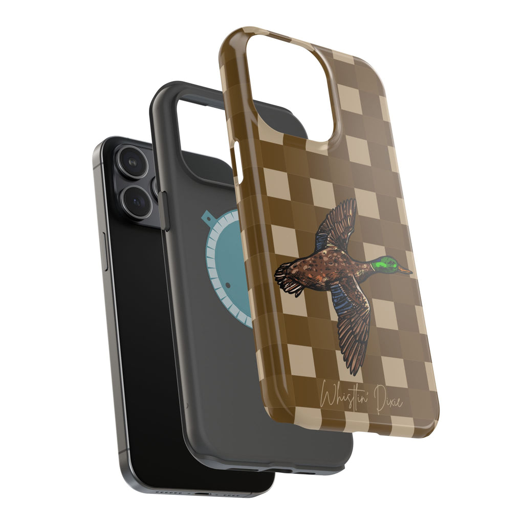 Duck Plaid Magnetic Impact-Resistant Phone Case