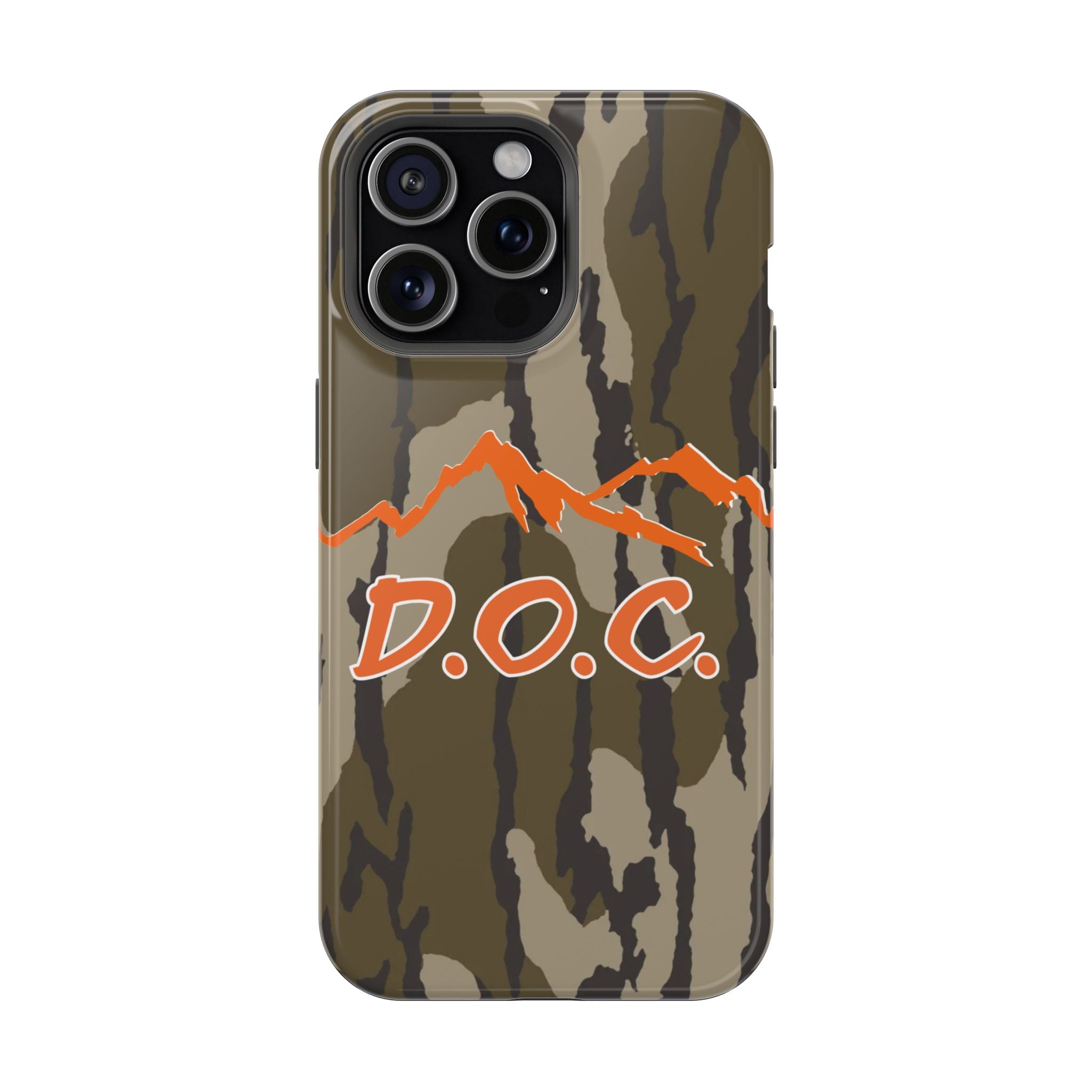 Camouflage Impact-Resistant Phone Case — D.O.C. Mountain Logo