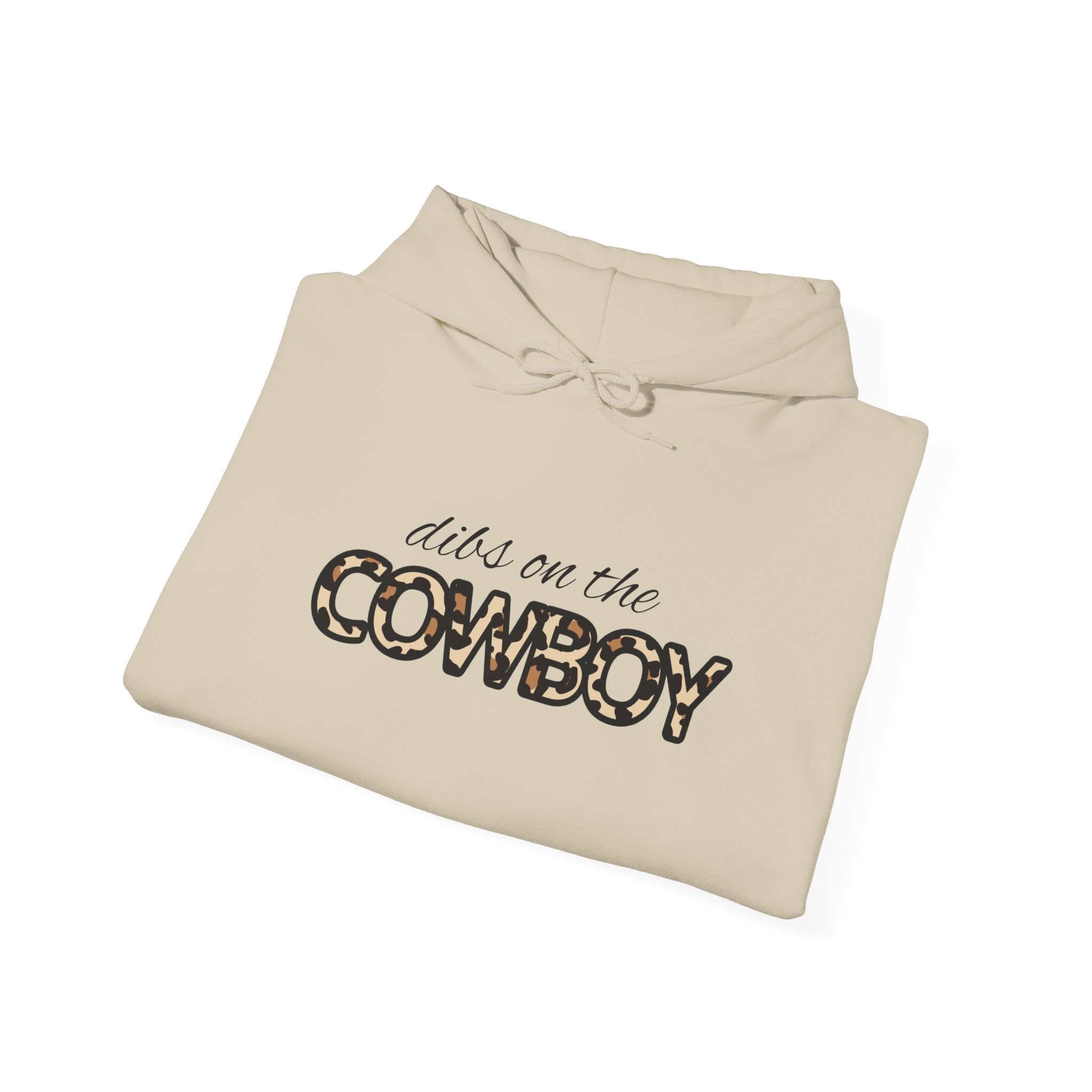 Dibs on the Cowboy Hoodie — Leopard Print Western Graphic Sweatshirt