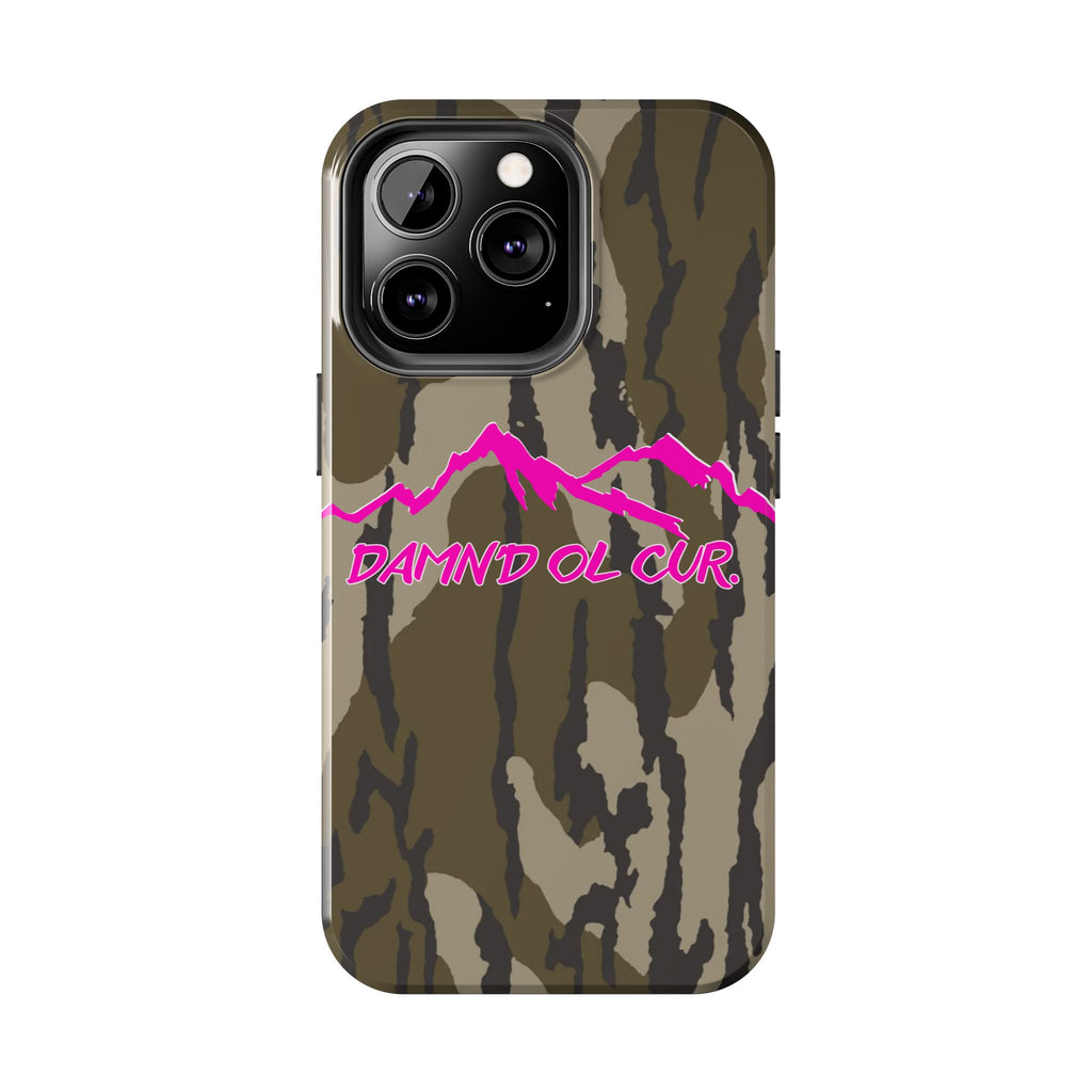 Camo 'Damnd Ol Cur' Tough Phone Case — Pink Mountain Protective Cover