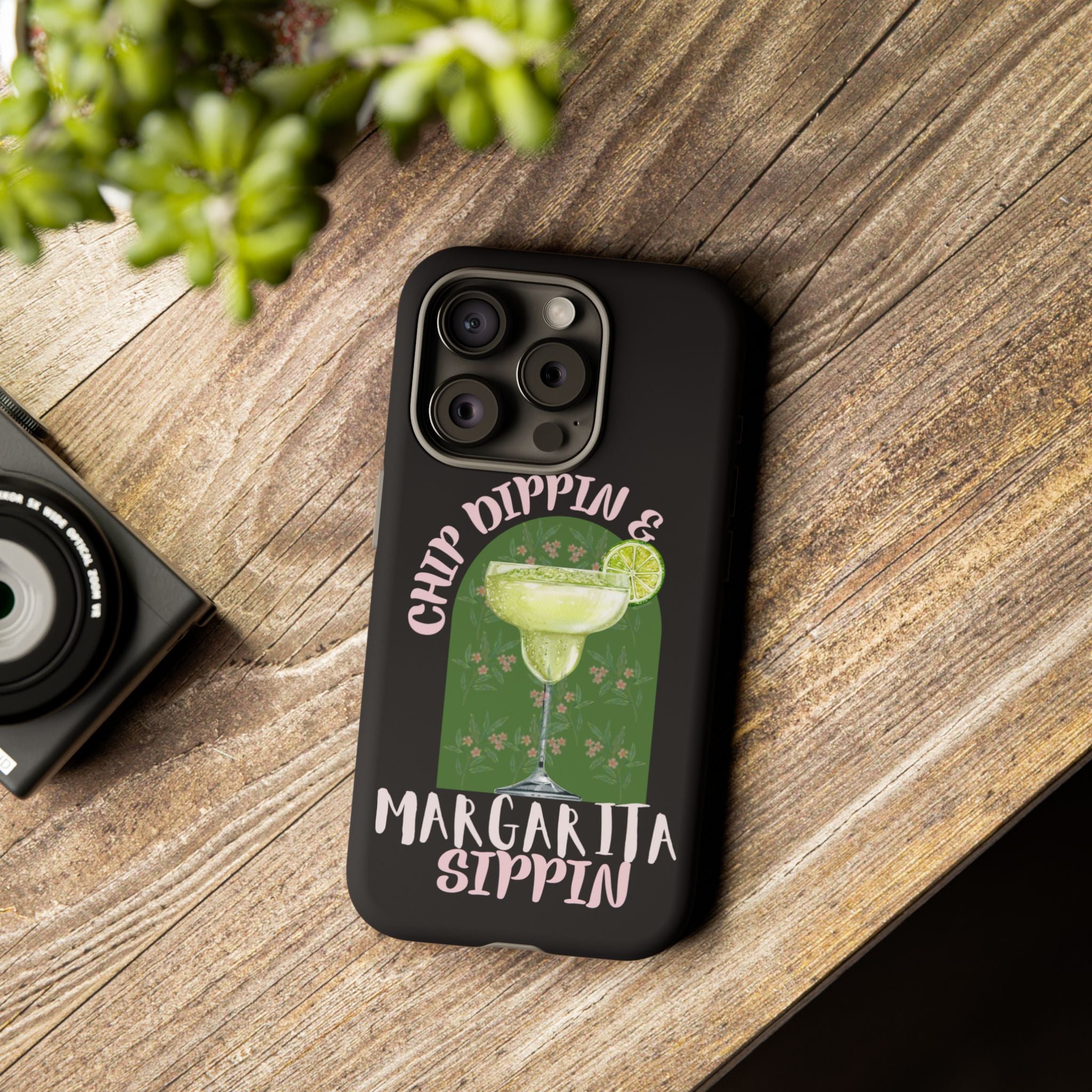 Margarita Sippin' Phone Case – 'Chip Dippin & Margarita Sippin' Cocktail Graphic