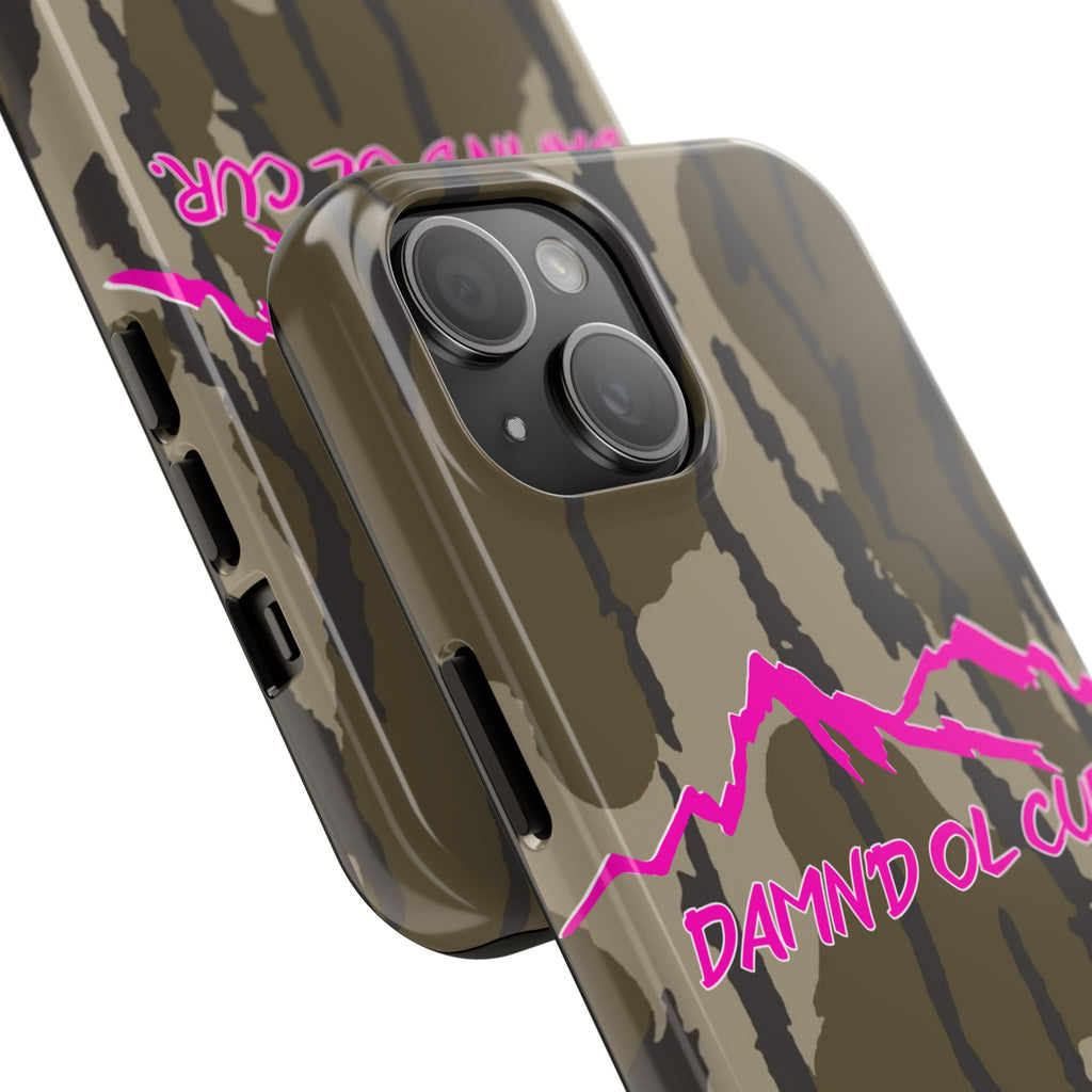 Camo 'Damnd Ol Cur' Tough Phone Case — Pink Mountain Protective Cover