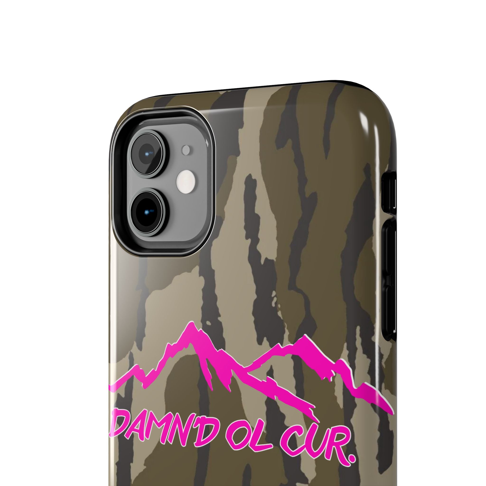 Camo 'Damnd Ol Cur' Tough Phone Case — Pink Mountain Protective Cover