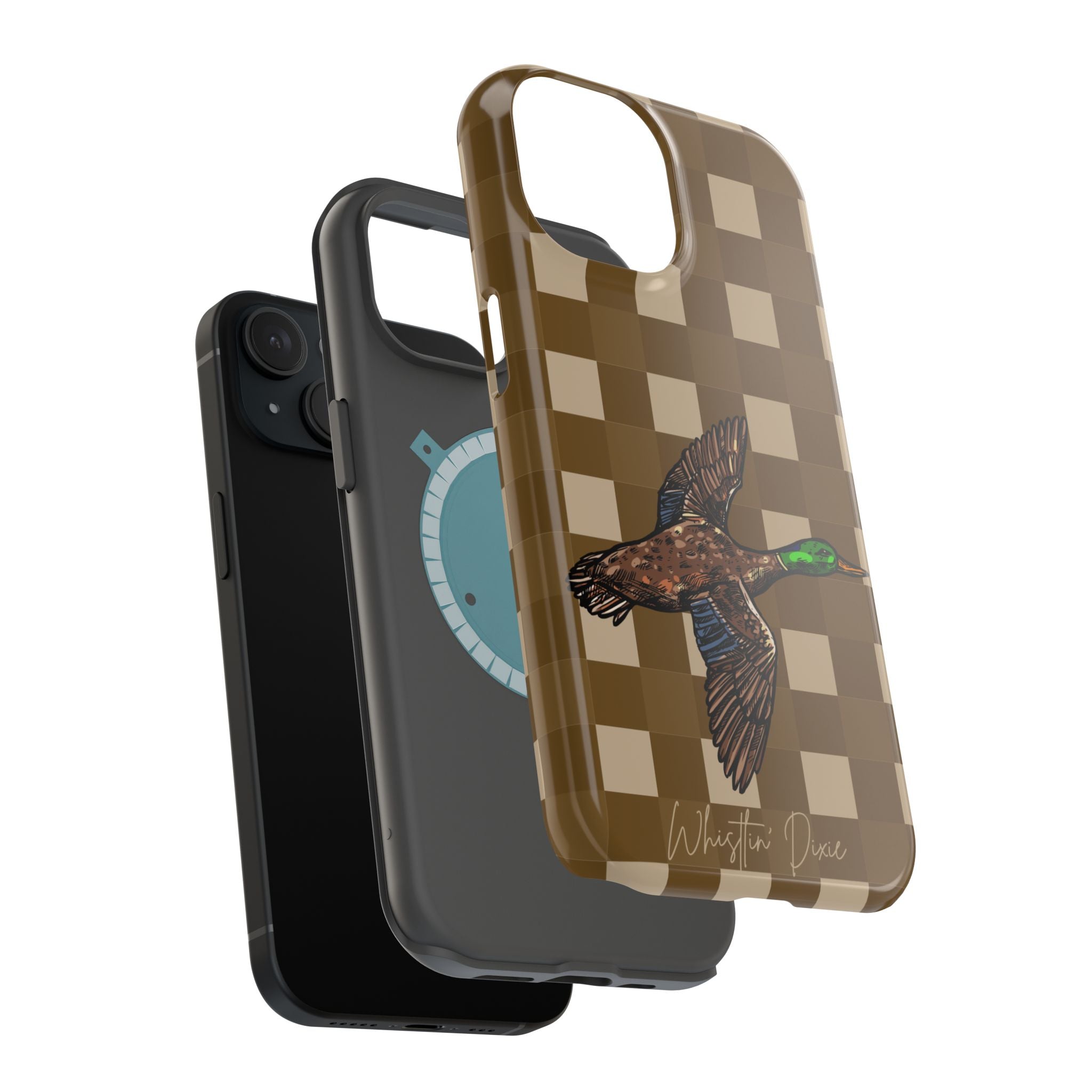 Duck Plaid Magnetic Impact-Resistant Phone Case