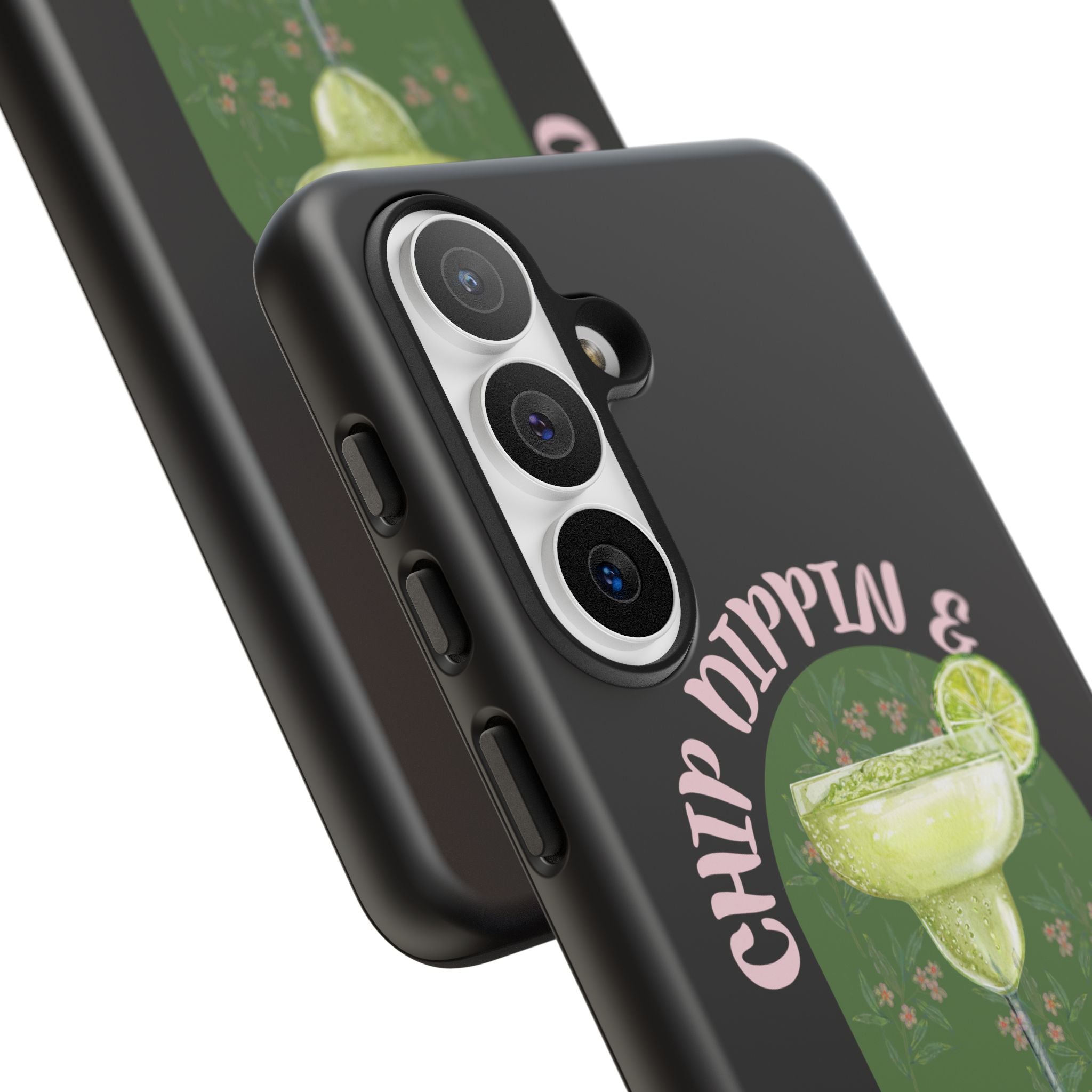 Margarita Sippin' Phone Case – 'Chip Dippin & Margarita Sippin' Cocktail Graphic