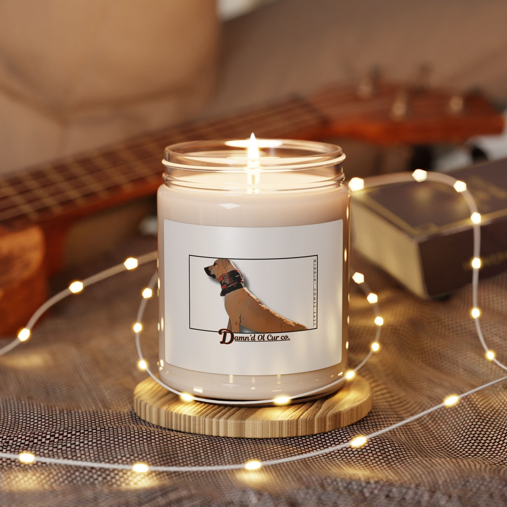 Dog Lover Soy Candle — 'Damn'd Ol' Cur on' 9oz Scented Jar