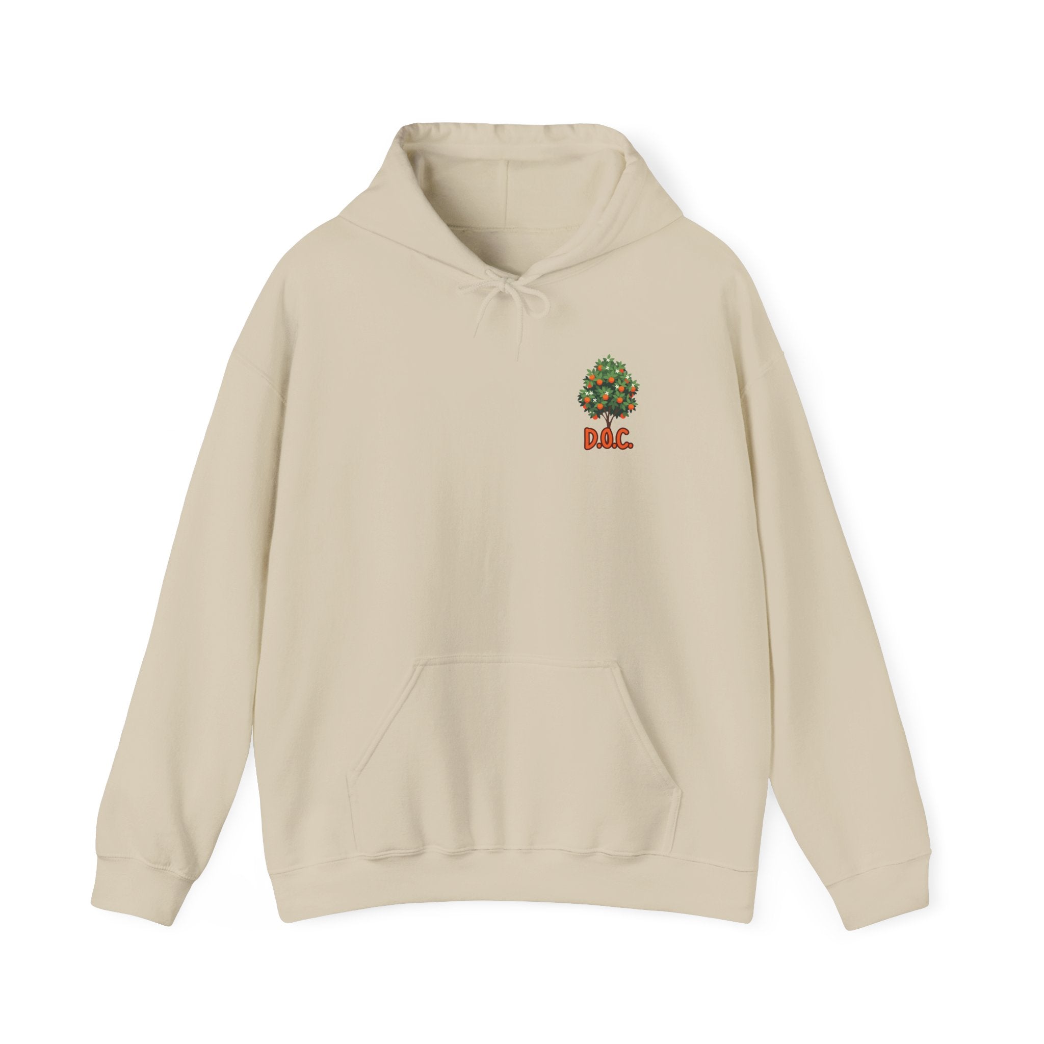 Tree Emblem Hoodie - Tiny Green Tree with DAC Text Chest Logo