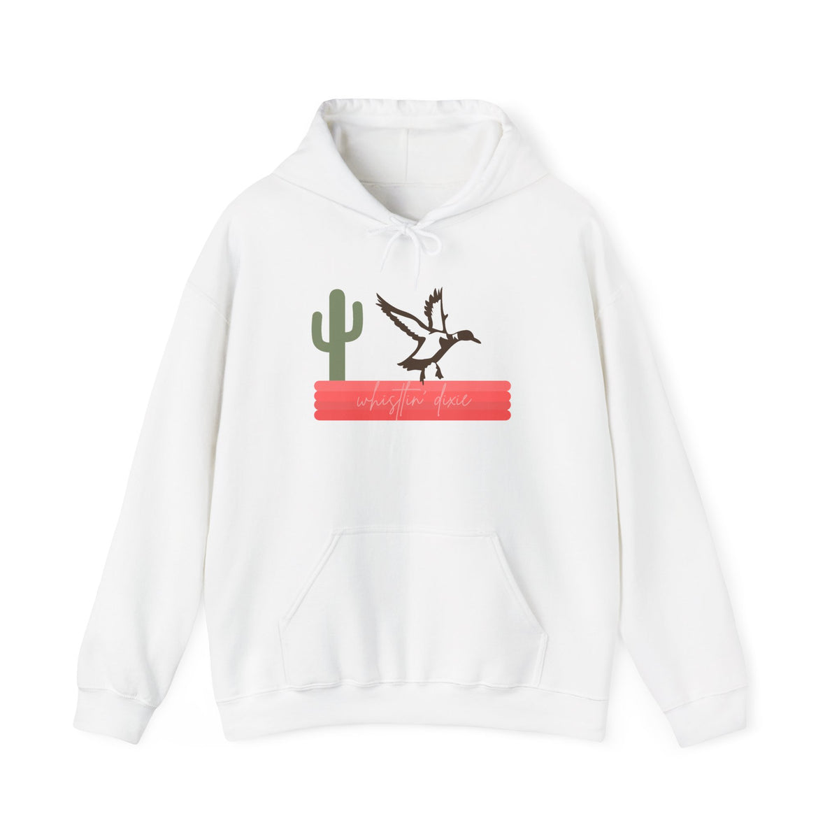 Desert Duck Hoodie — Southwestern Cactus & Duck Graphic Pullover