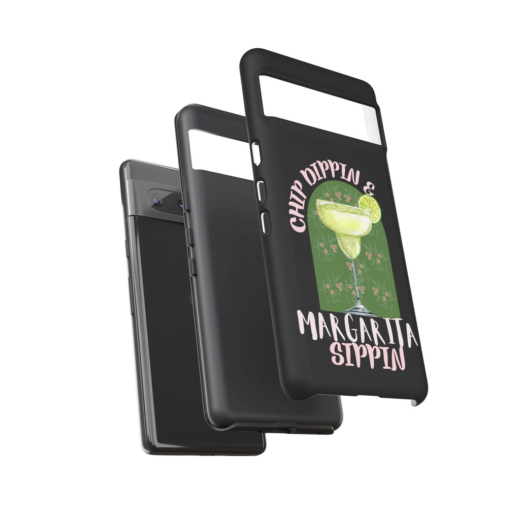 Margarita Sippin' Phone Case – 'Chip Dippin & Margarita Sippin' Cocktail Graphic