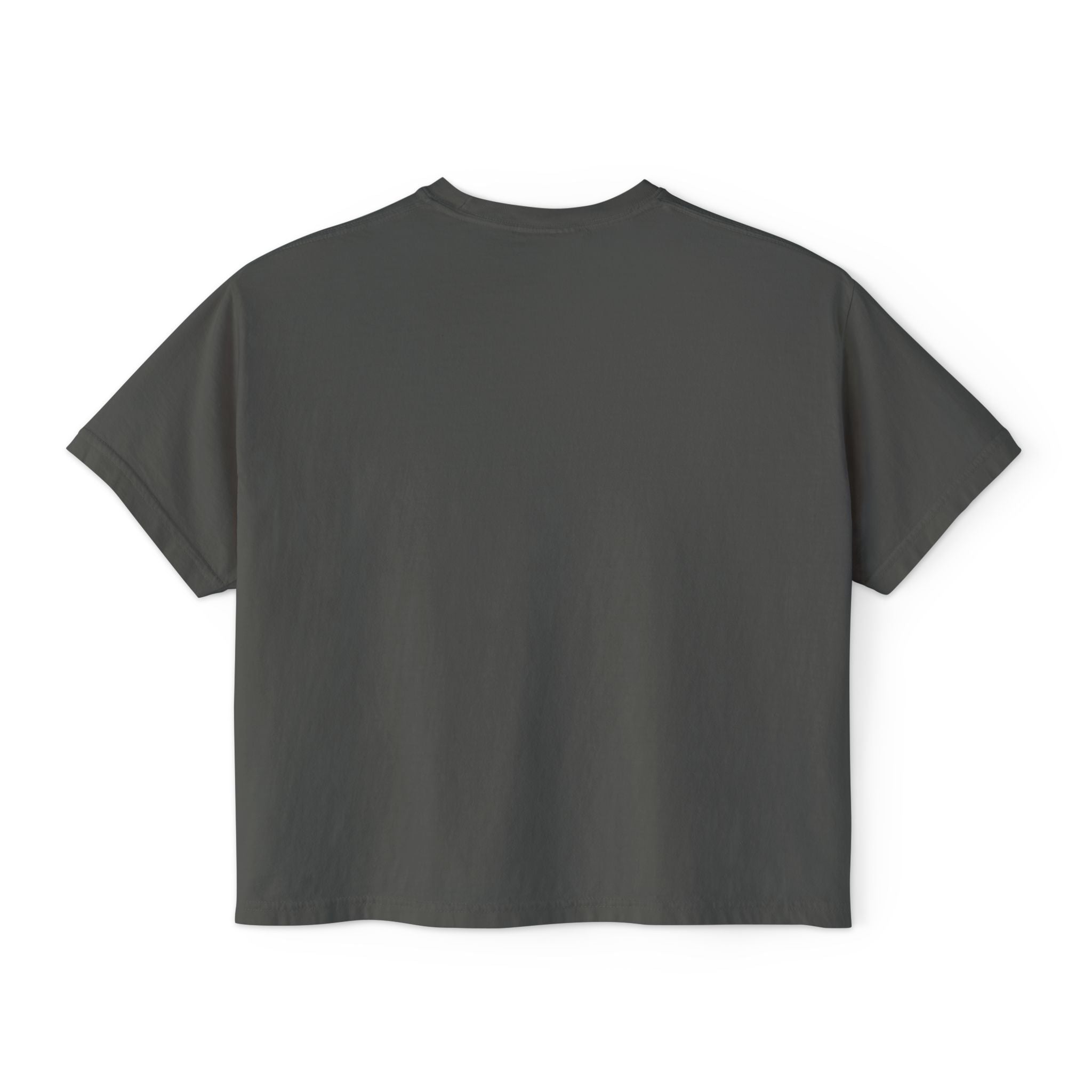 Camo Bow Women's Boxy Tee — Trendy Camouflage Bow Graphic Crop T-Shirt