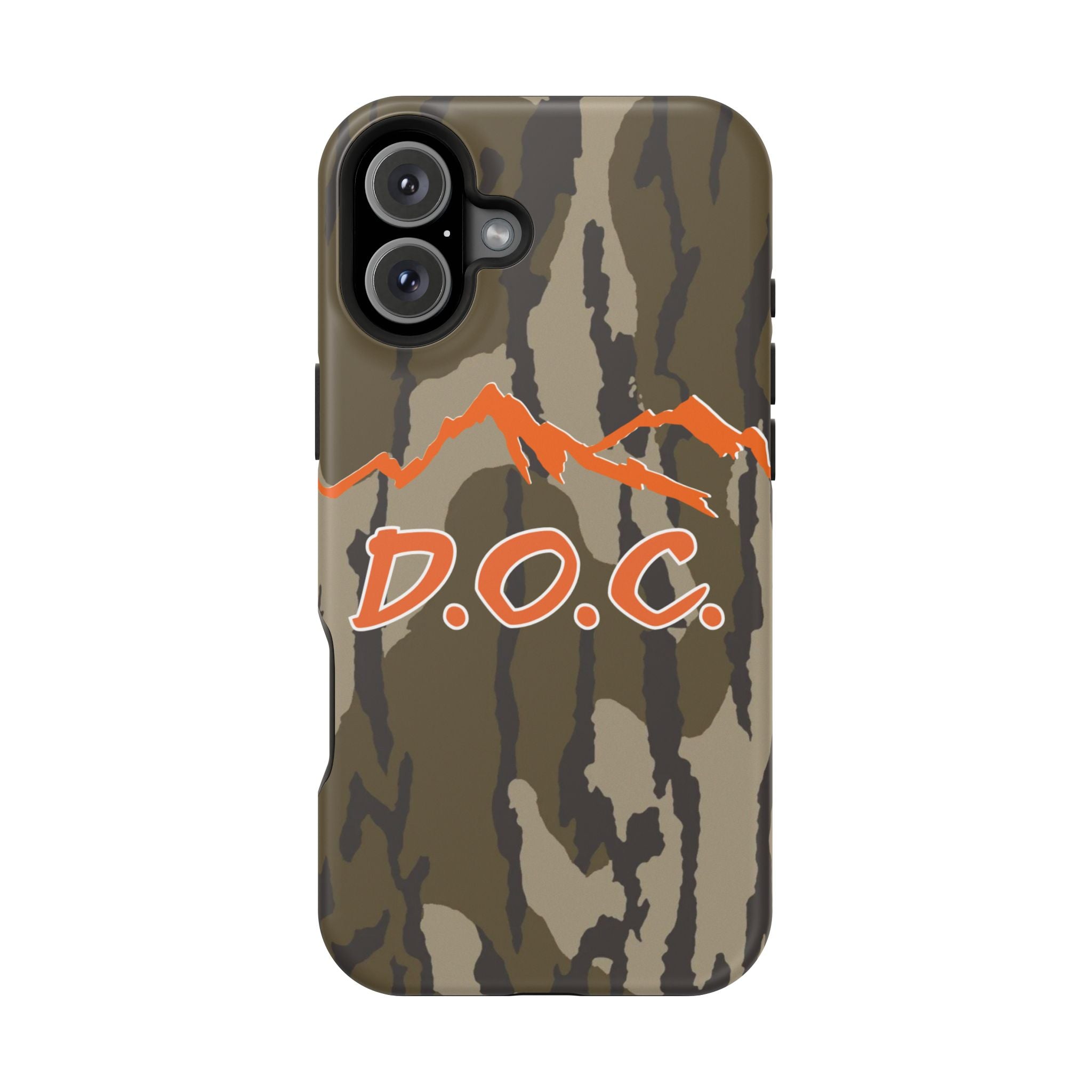 Camouflage Impact-Resistant Phone Case — D.O.C. Mountain Logo