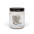 Blue Collar Brat Soy Candle — 9oz Scented Jar (Boots & Wildflower Design)