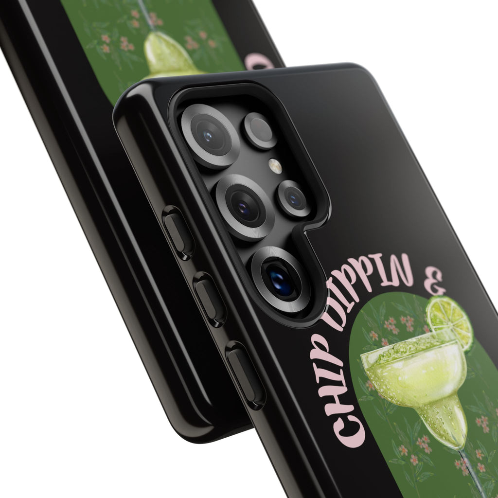 Margarita Sippin' Phone Case – 'Chip Dippin & Margarita Sippin' Cocktail Graphic