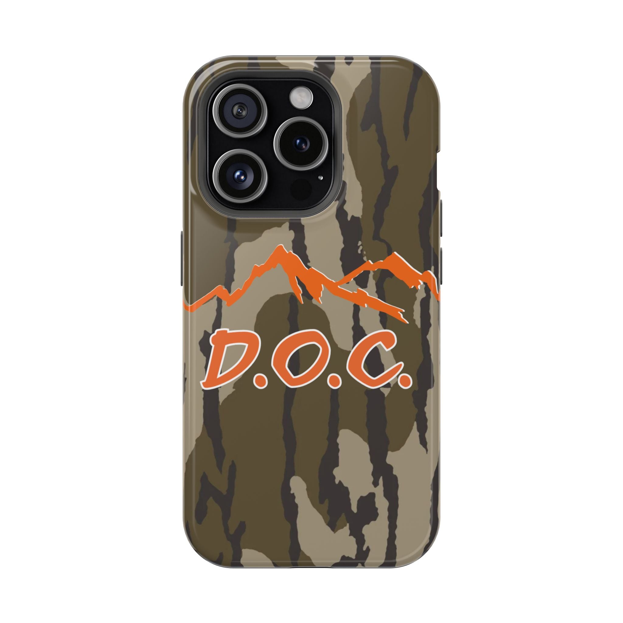 Camouflage Impact-Resistant Phone Case — D.O.C. Mountain Logo