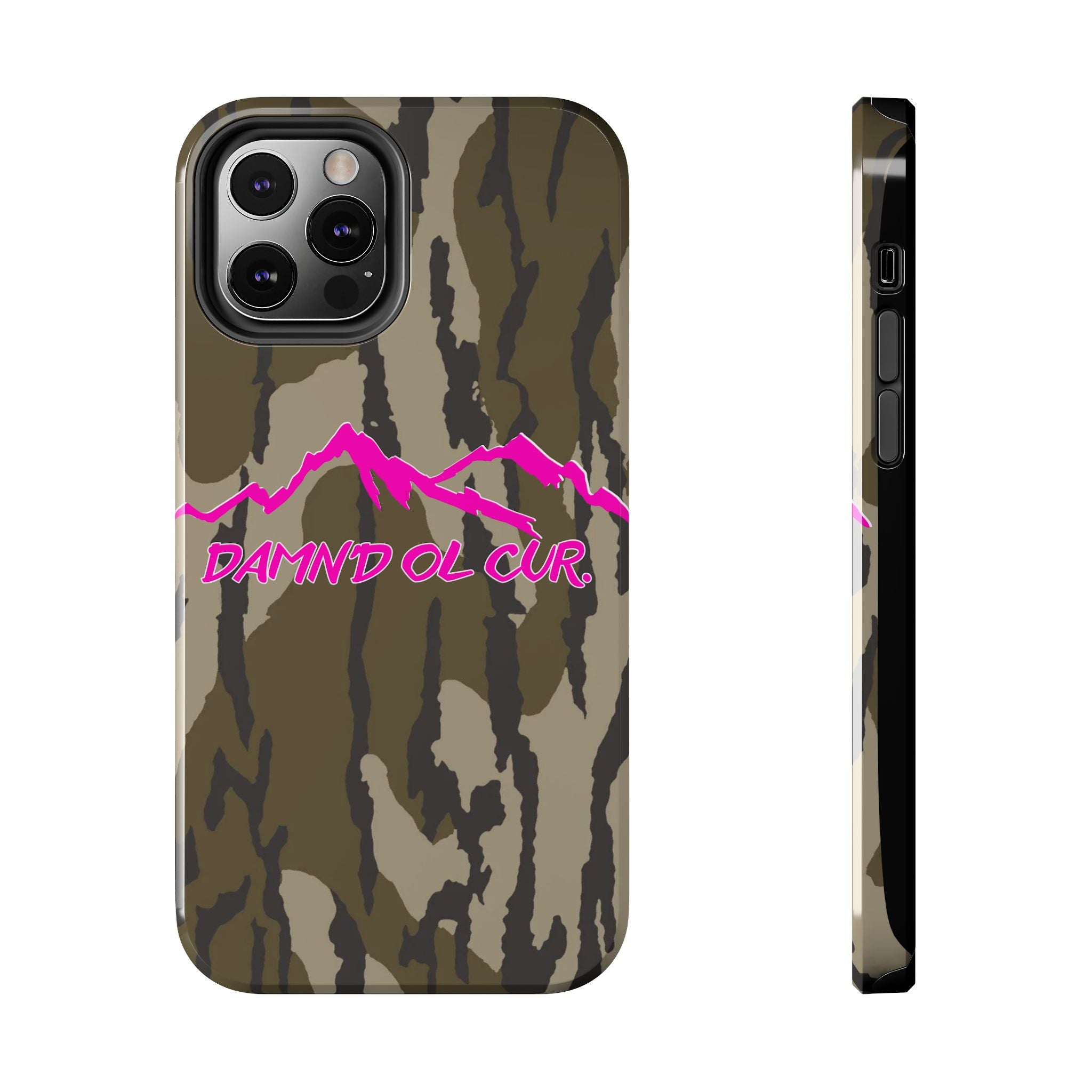 Camo 'Damnd Ol Cur' Tough Phone Case — Pink Mountain Protective Cover