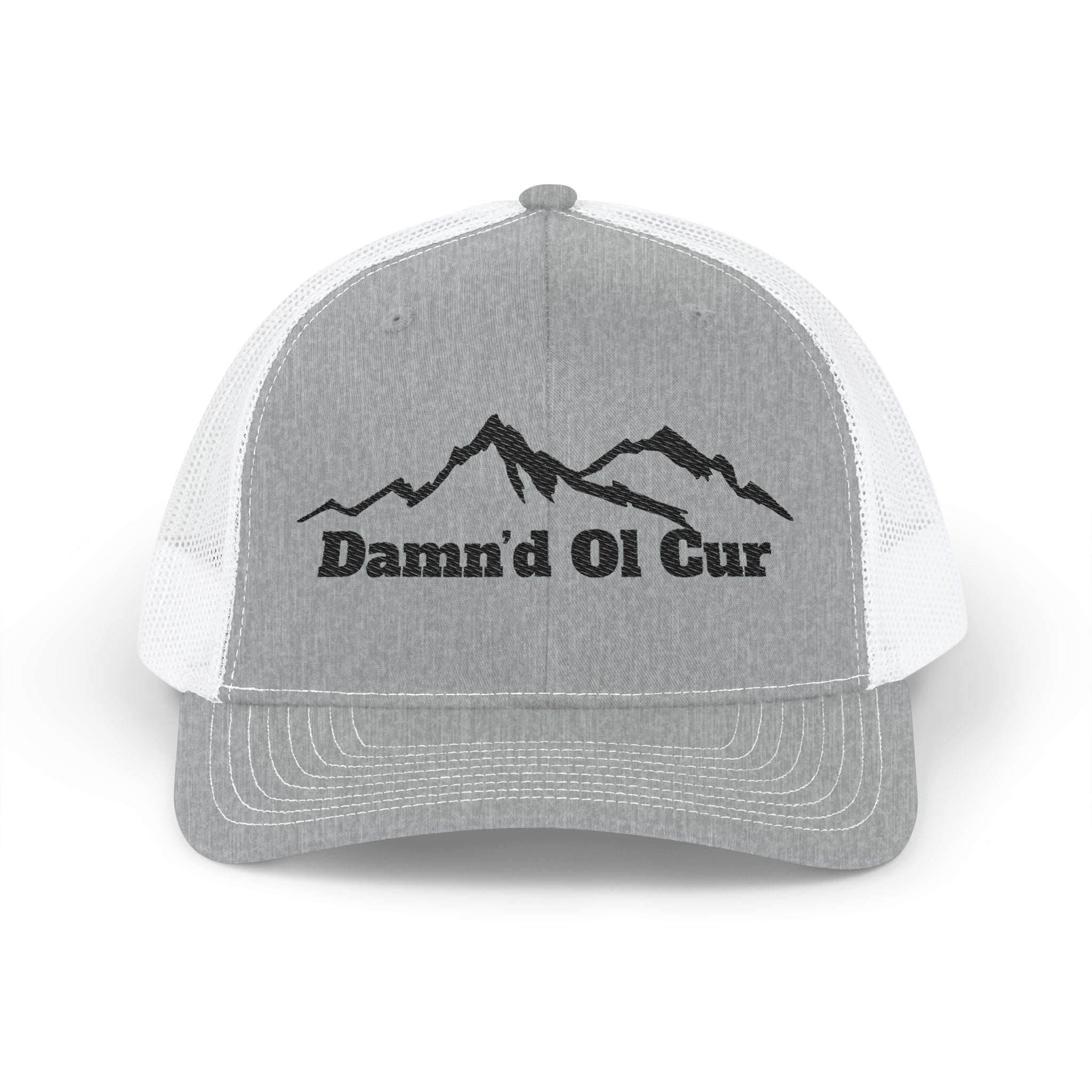 Damn'd Ol Cur Trucker Cap -Mountain Snapback Hat