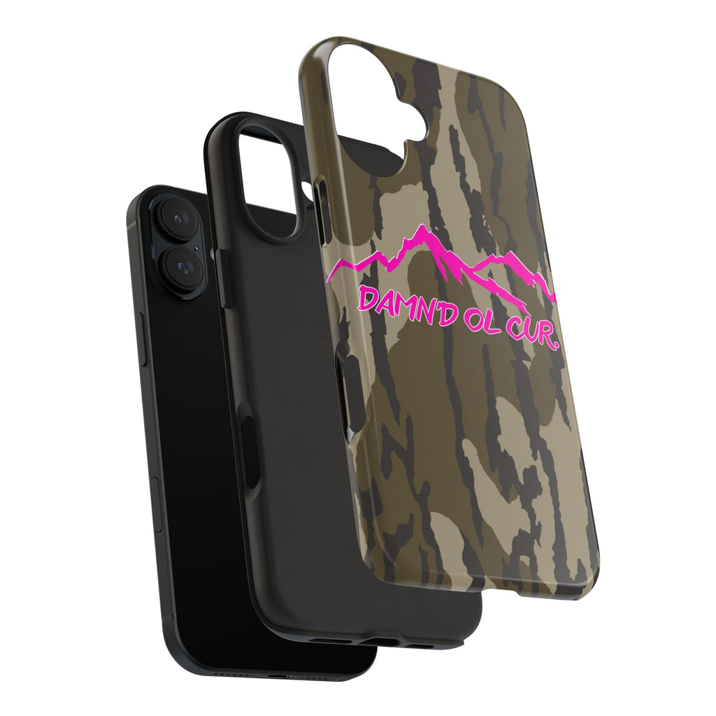 Camo 'Damnd Ol Cur' Tough Phone Case — Pink Mountain Protective Cover